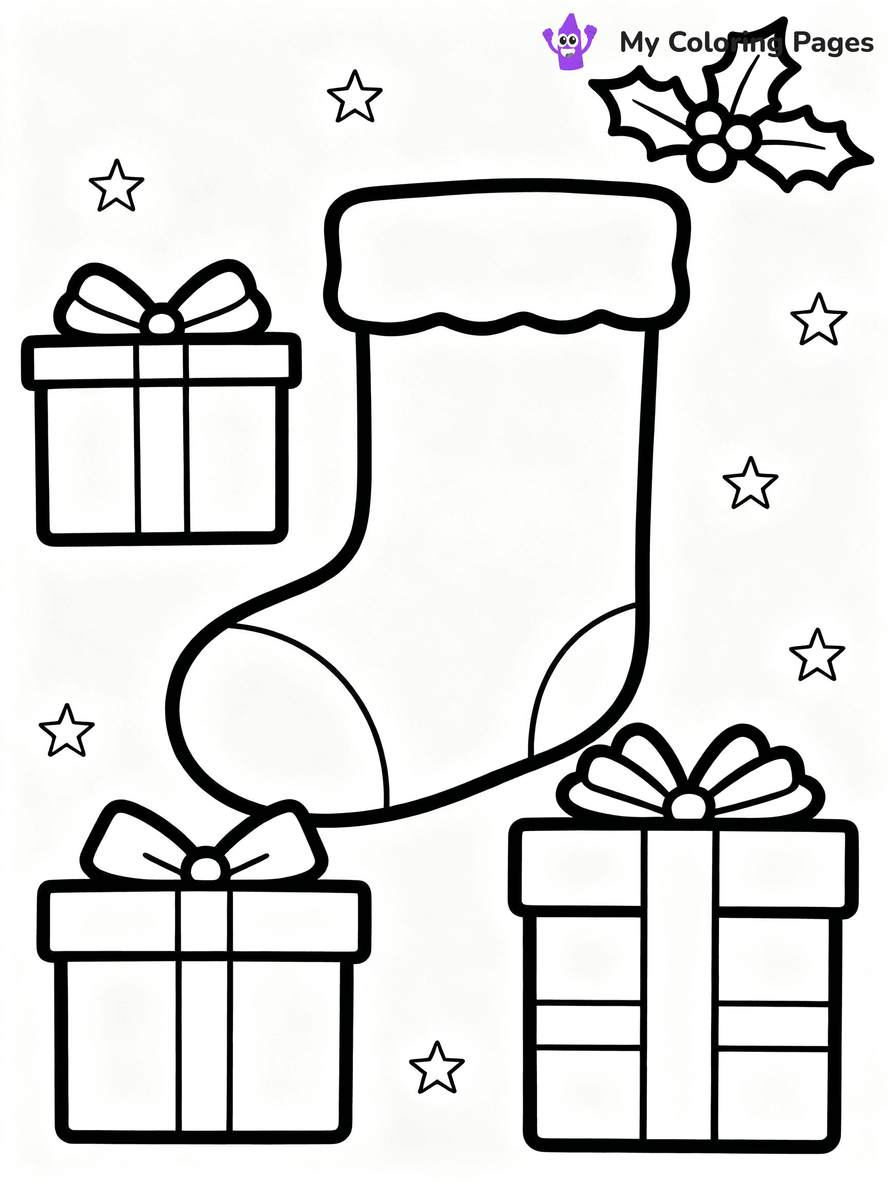 Christmas Stocking Coloring Pages - 48