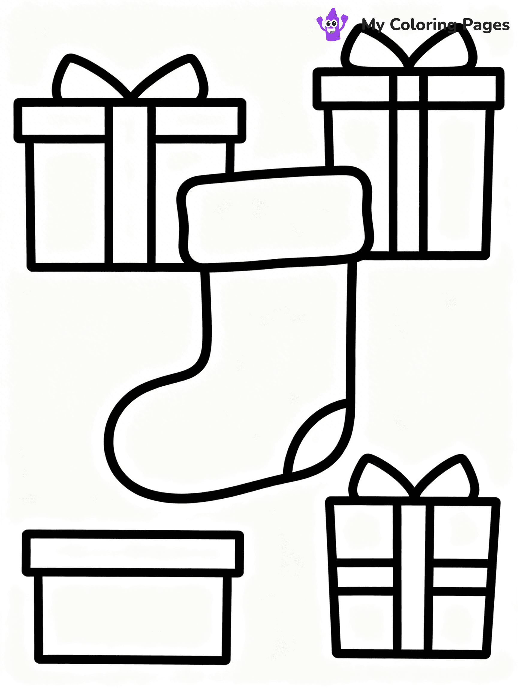 Christmas Stocking Coloring Pages - 46