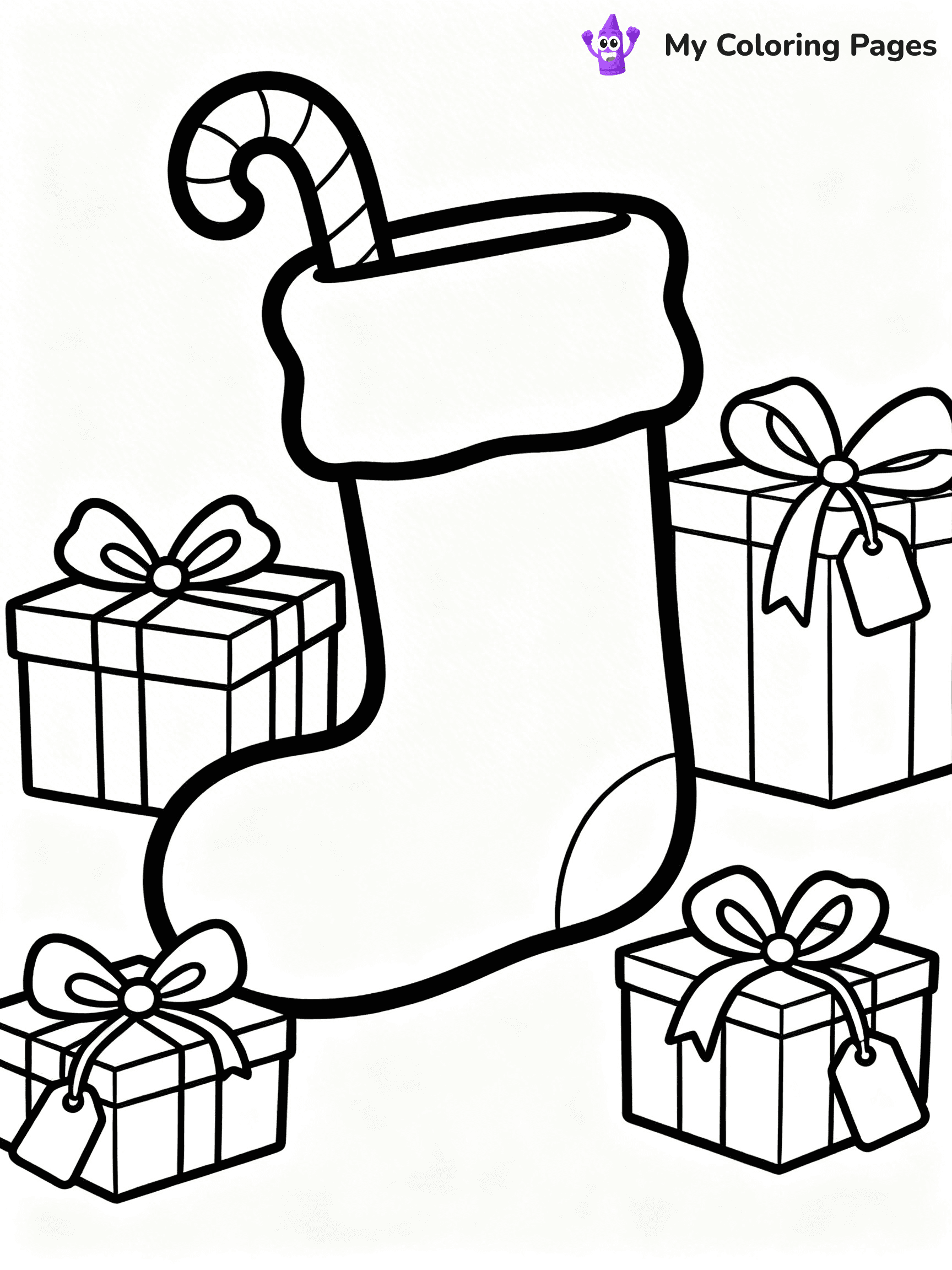 Christmas Stocking Coloring Pages - 42