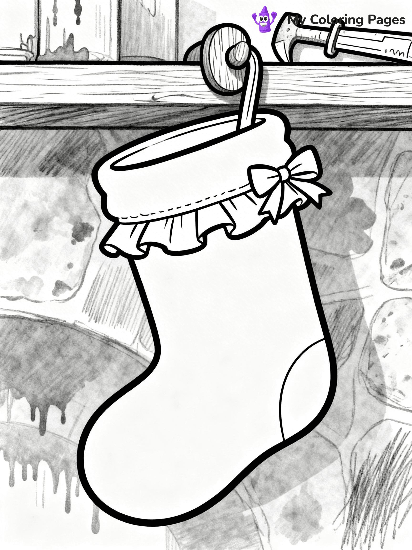 Christmas Stocking Coloring Pages - 35