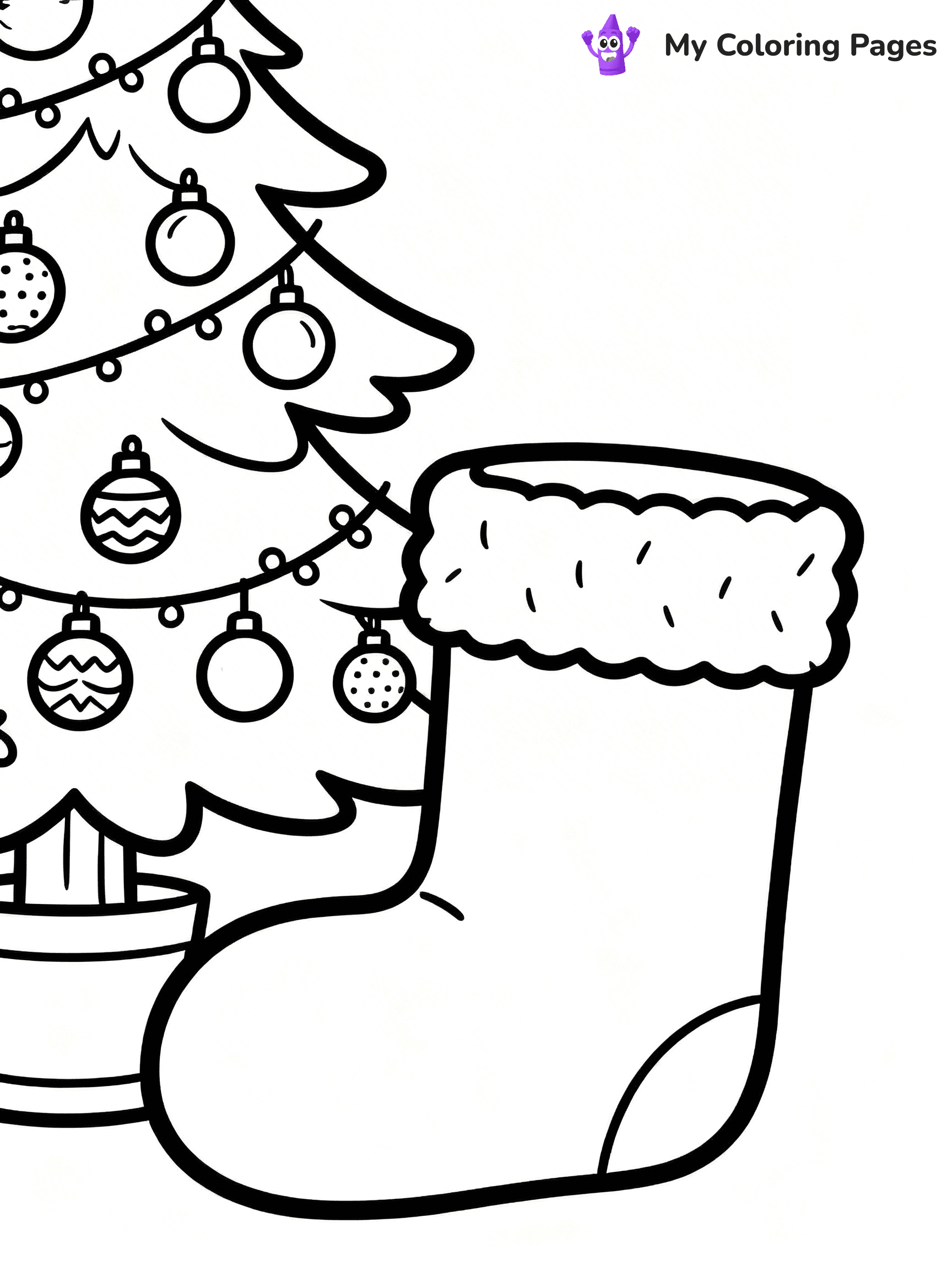 Christmas Stocking Coloring Pages - 34