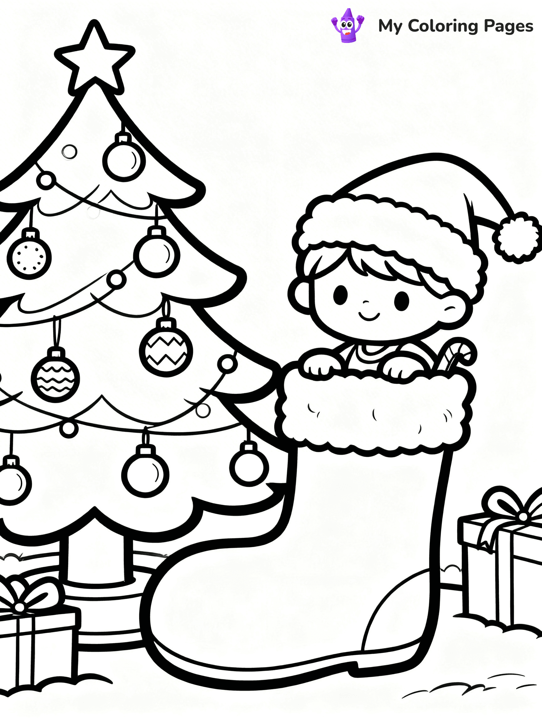 Christmas Stocking Coloring Pages - 31