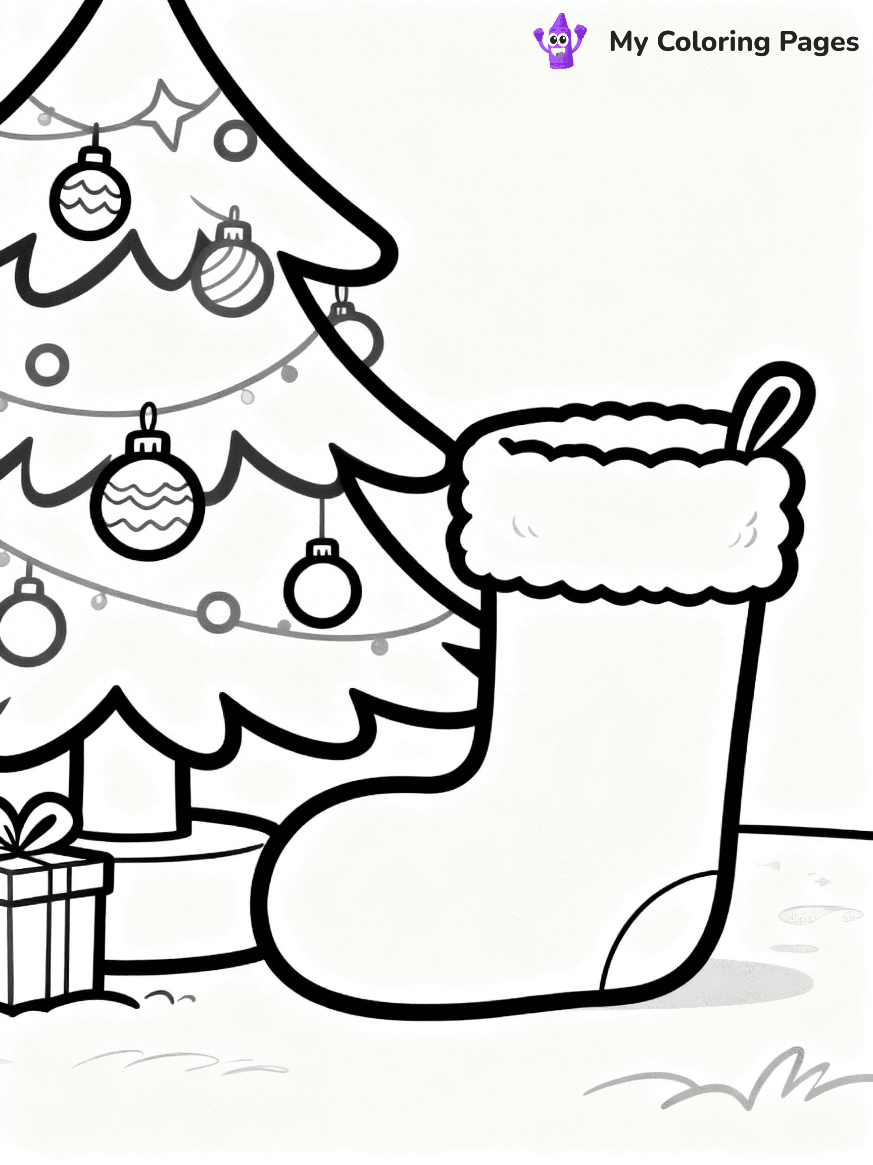 Christmas Stocking Coloring Pages - 28