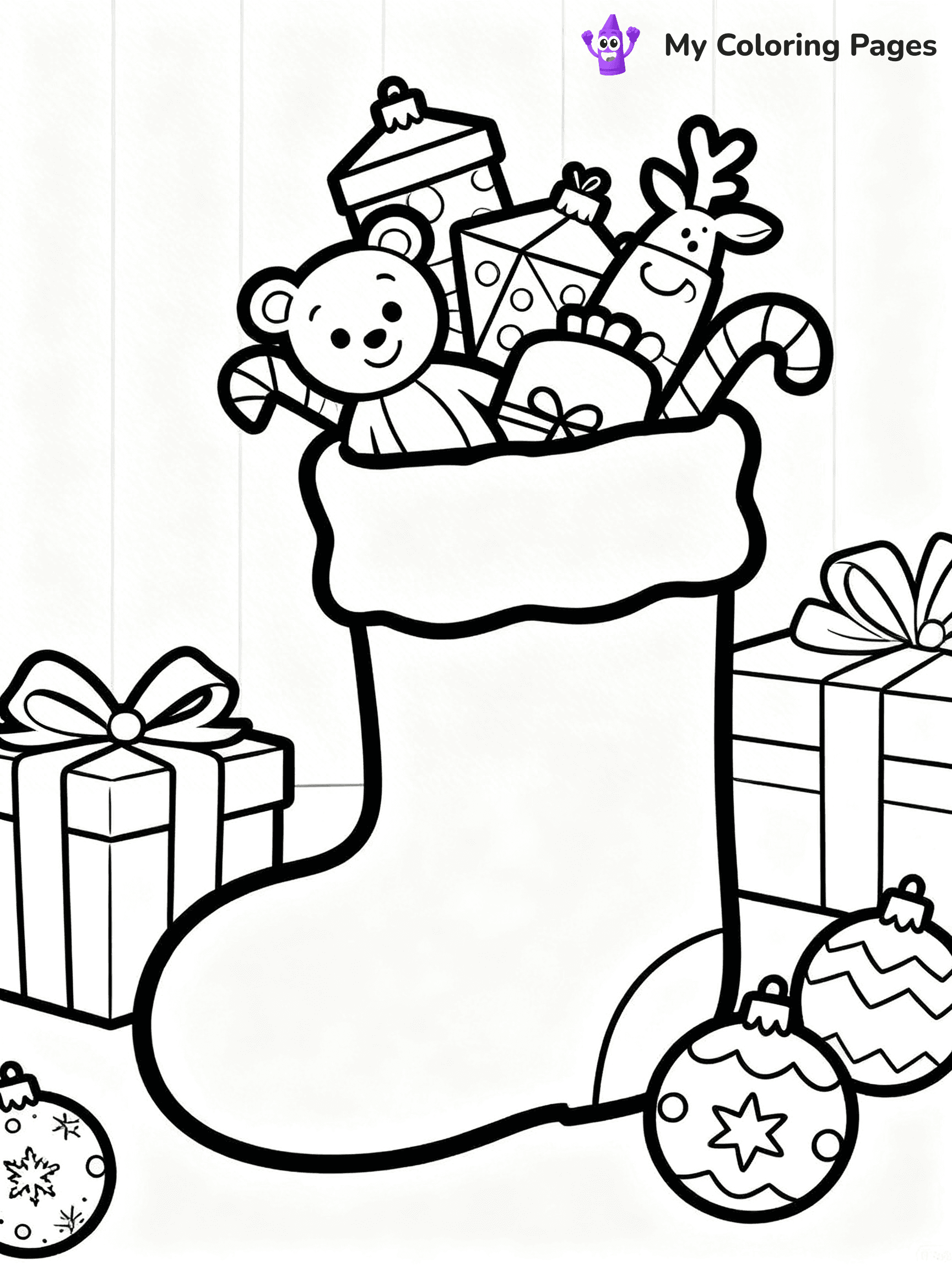 Christmas Stocking Coloring Pages - 25