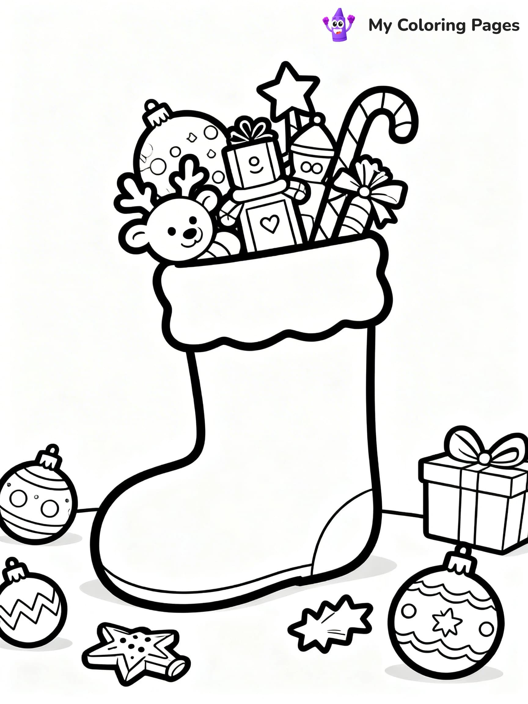 Christmas Stocking Coloring Pages - 23