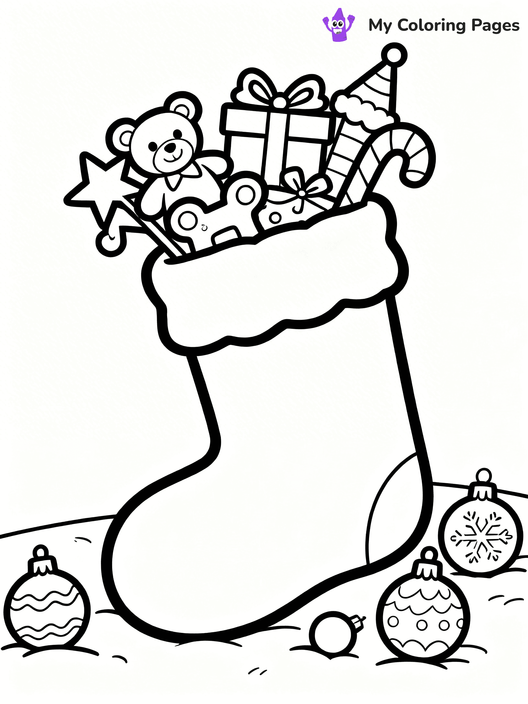 Christmas Stocking Coloring Pages - 22