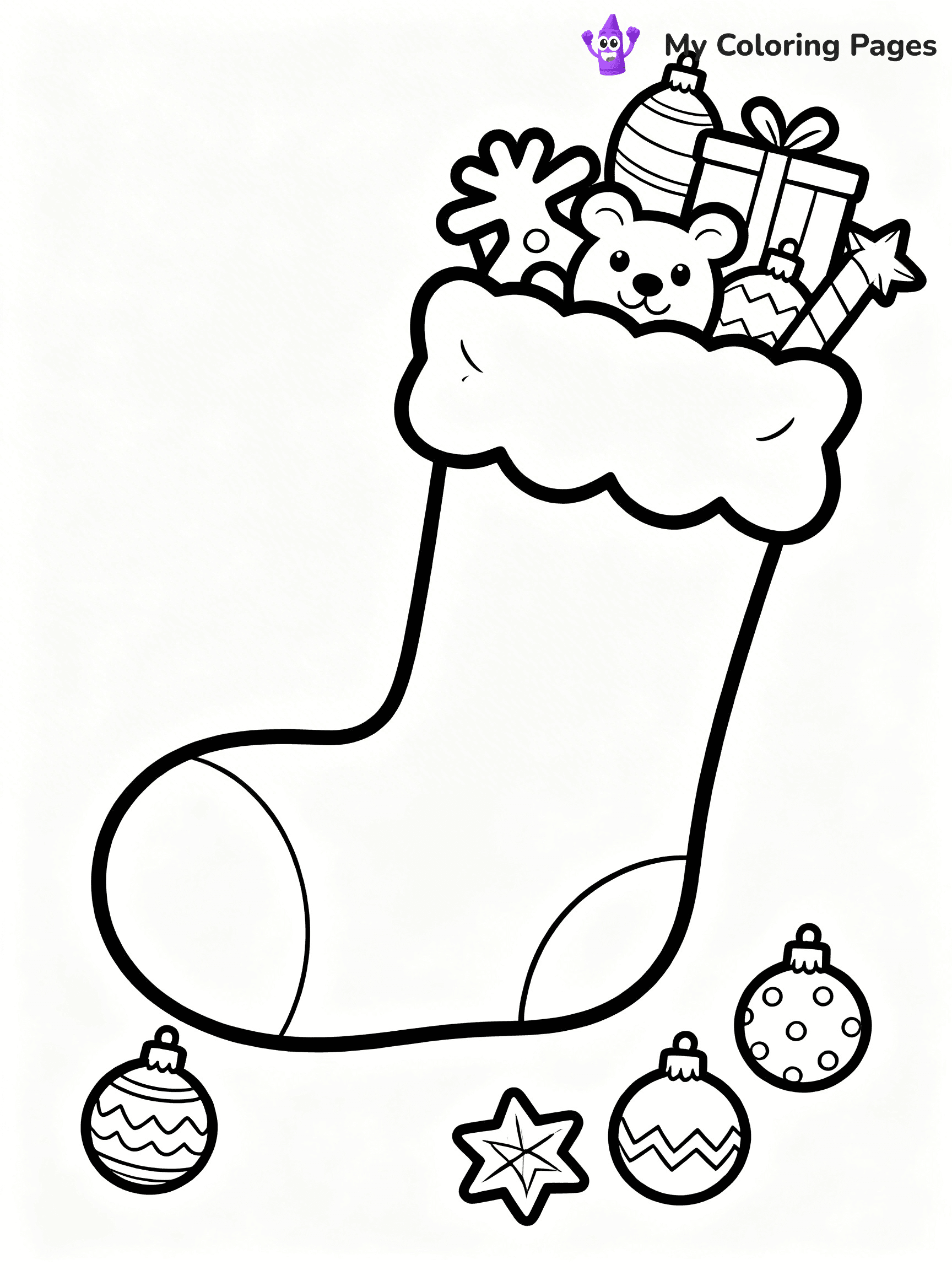 Christmas Stocking Coloring Pages - 21