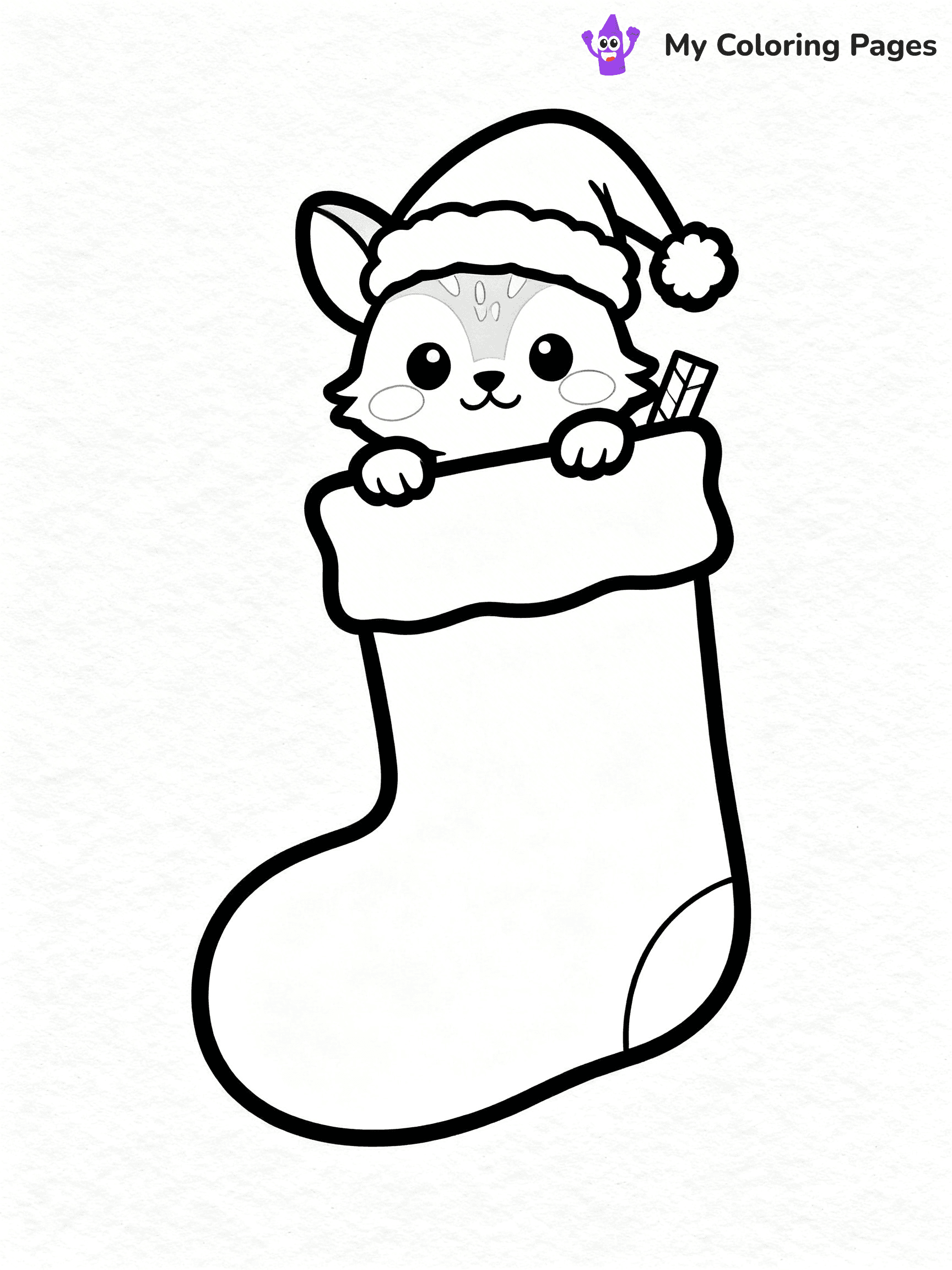 Christmas Stocking Coloring Pages - 8