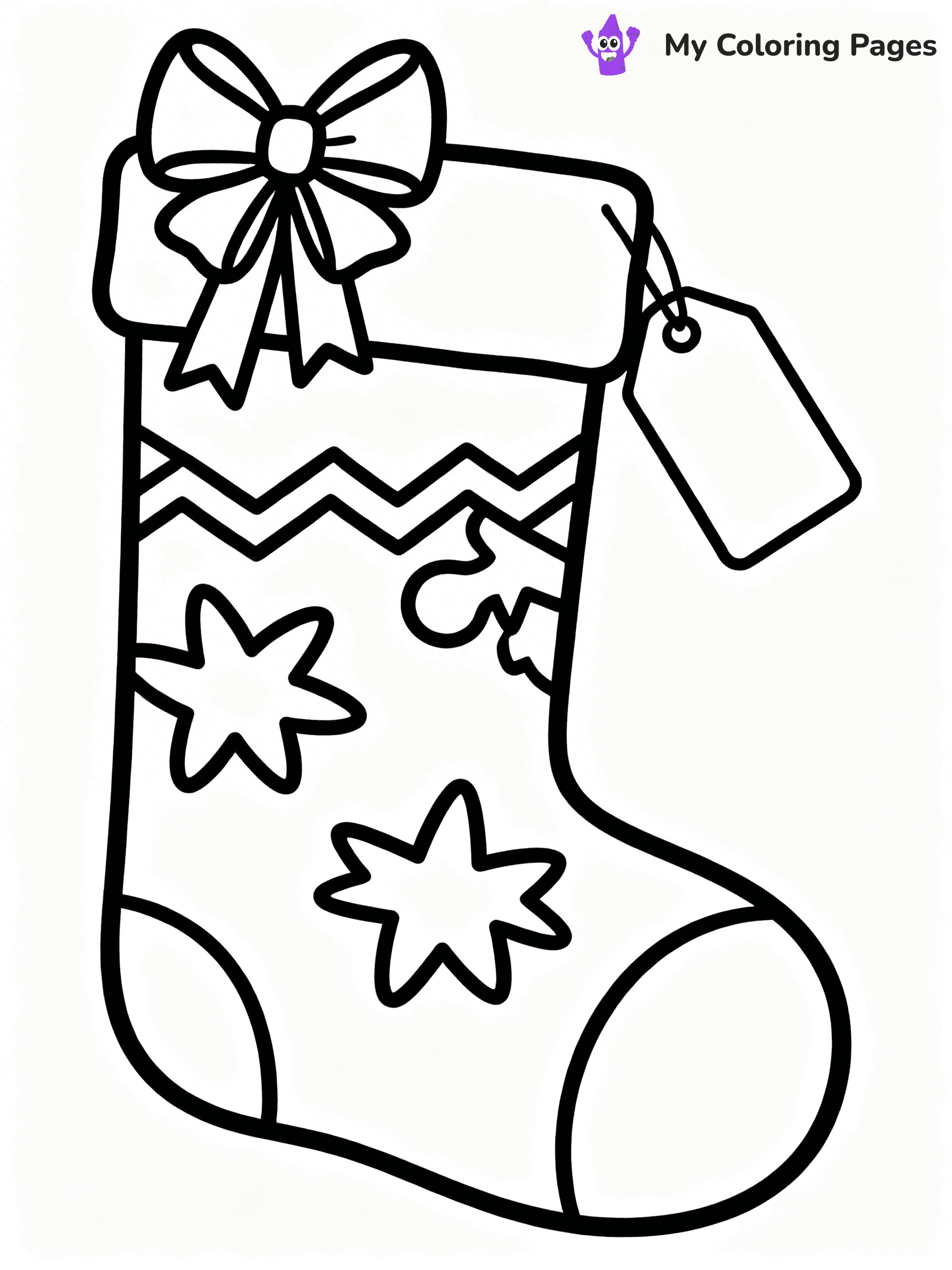 Christmas Stocking Coloring Pages - 3