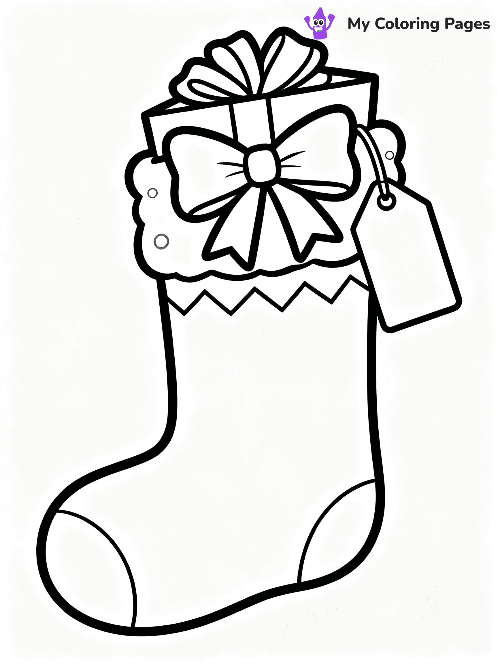 Christmas Stocking Coloring Pages - 1