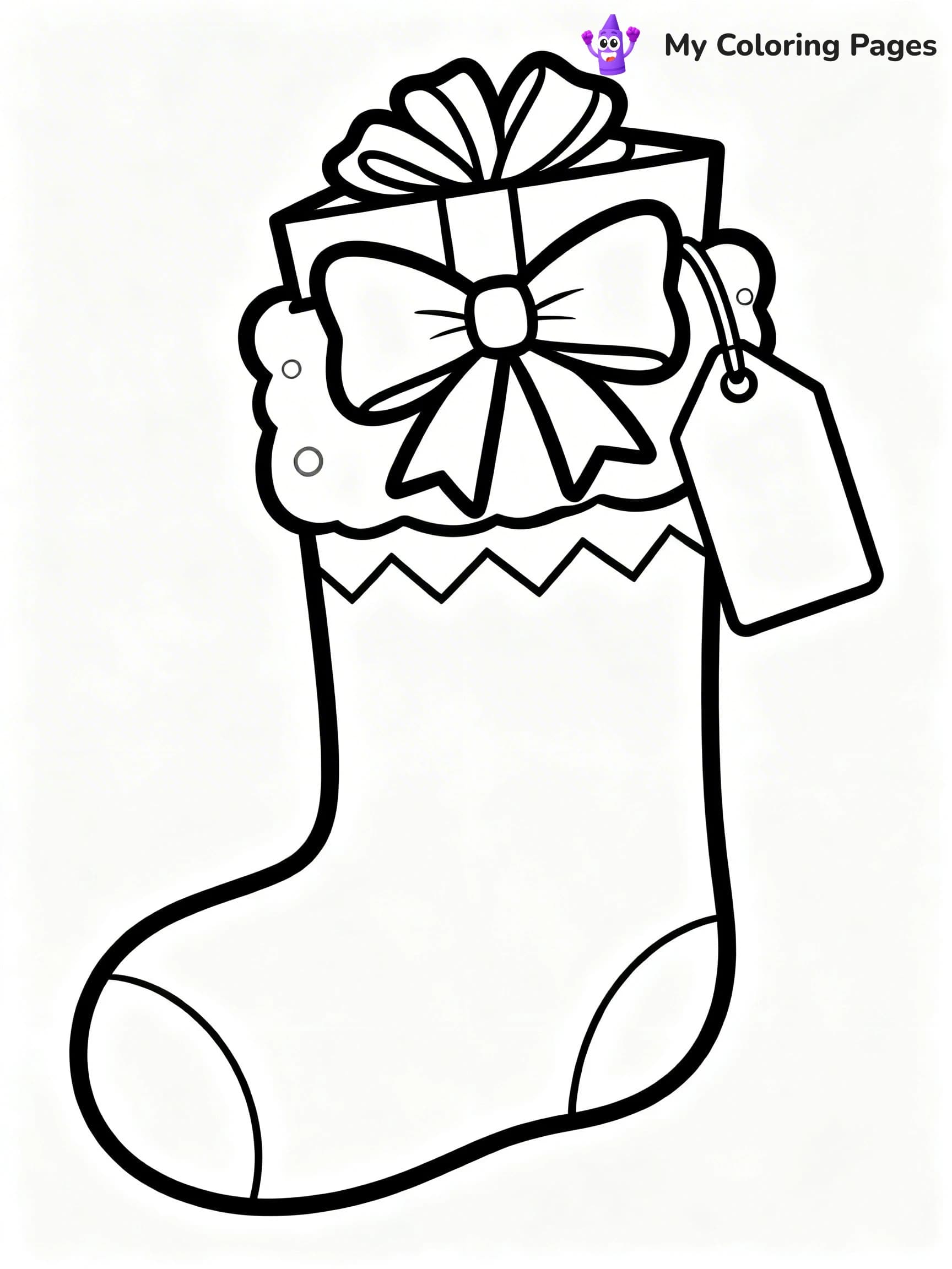 Christmas Stocking Coloring Pages - 1
