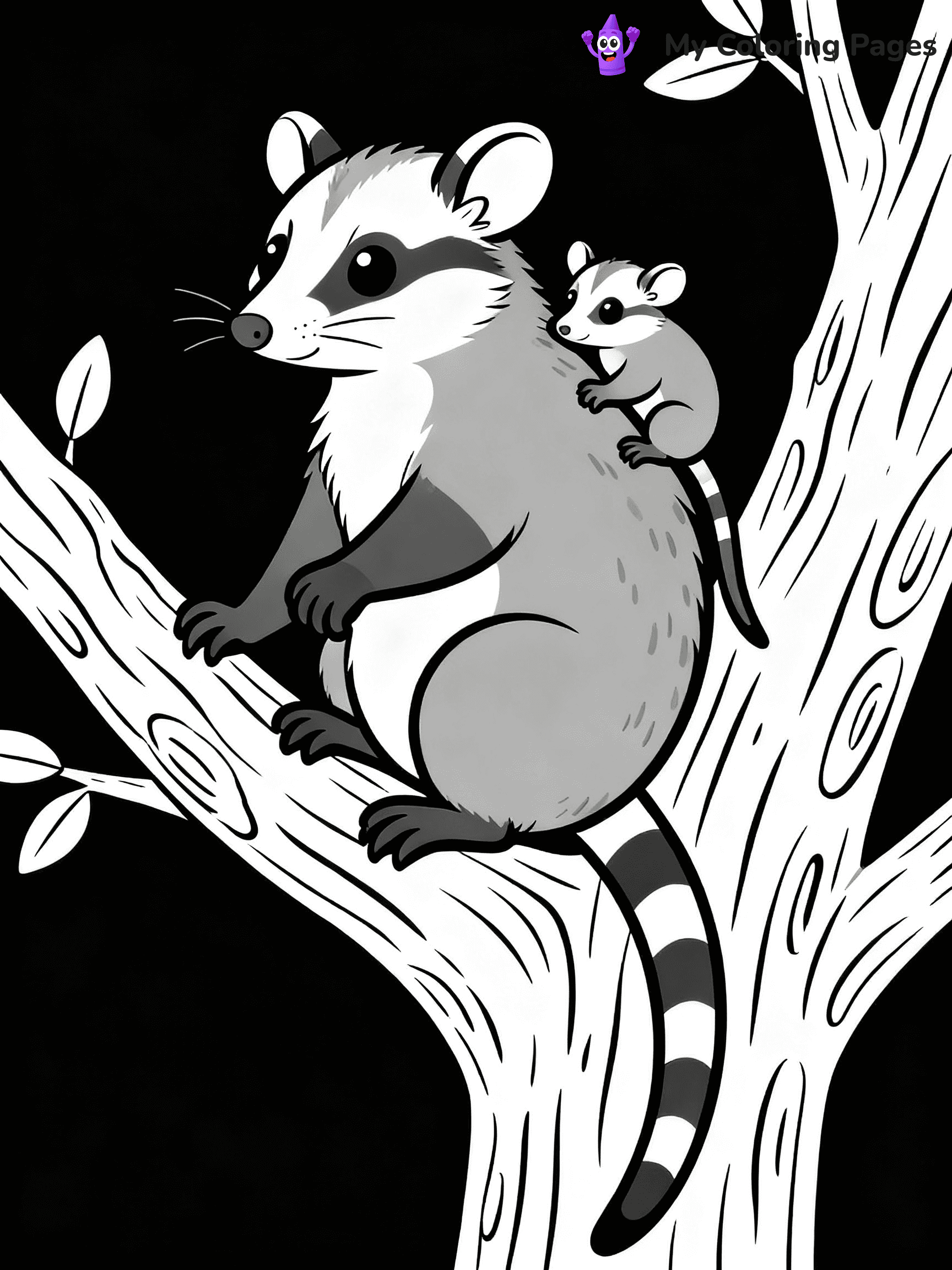 Possum Coloring Pages - 17