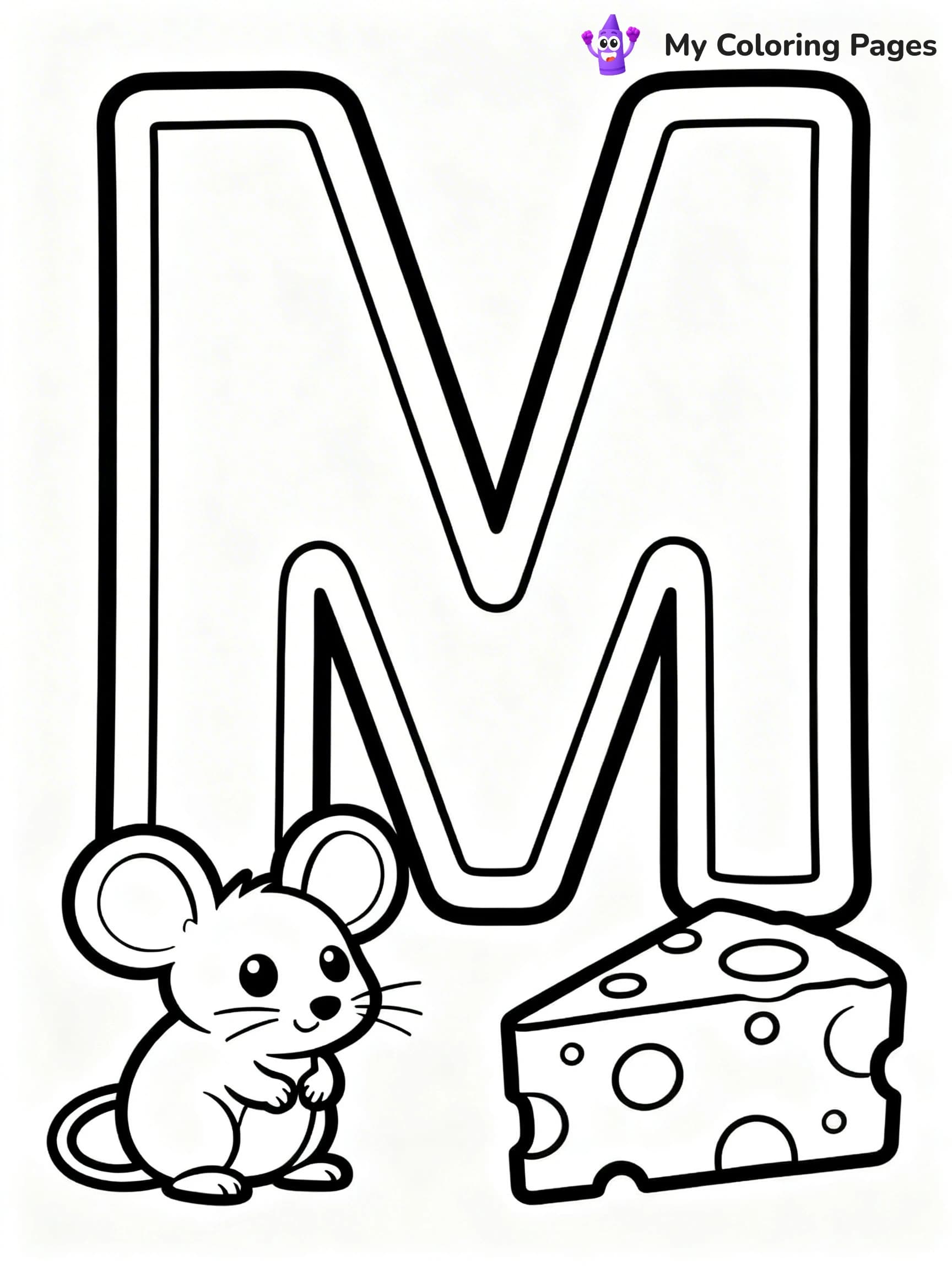 Letter M Coloring Pages - 1