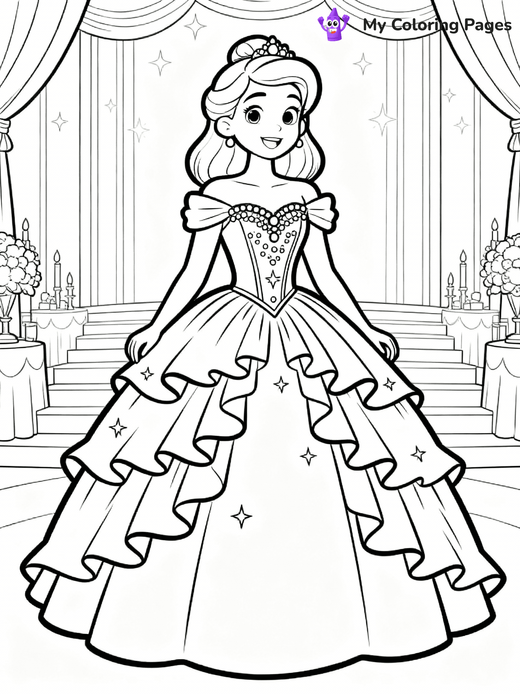 Dress Coloring Pages - 9