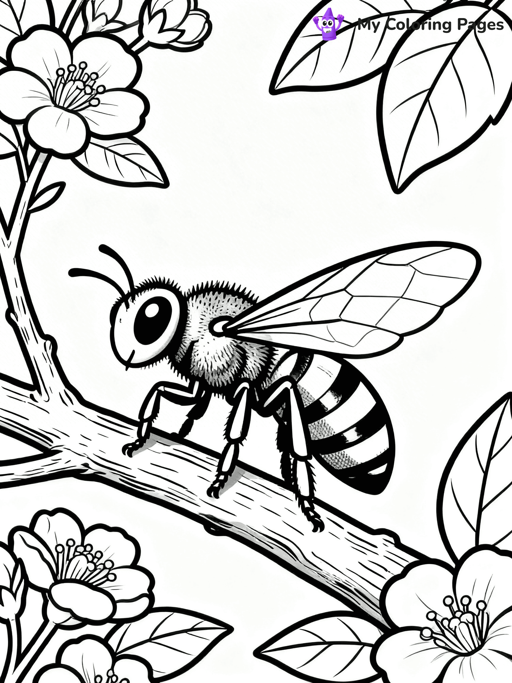Wasp Coloring Pages - 6