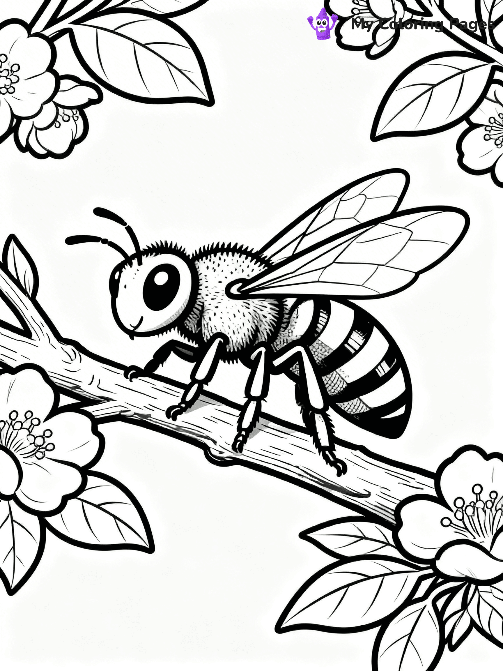 Wasp Coloring Pages - 4