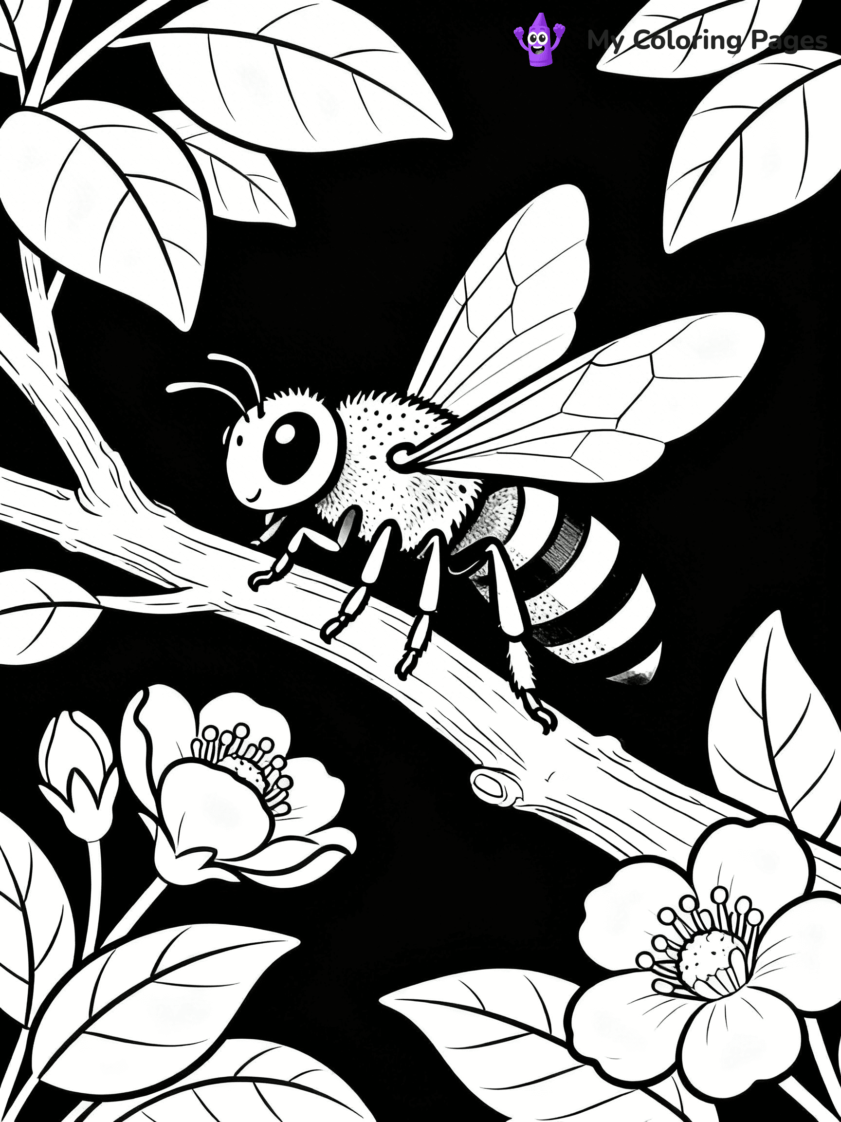 Wasp Coloring Pages - 3