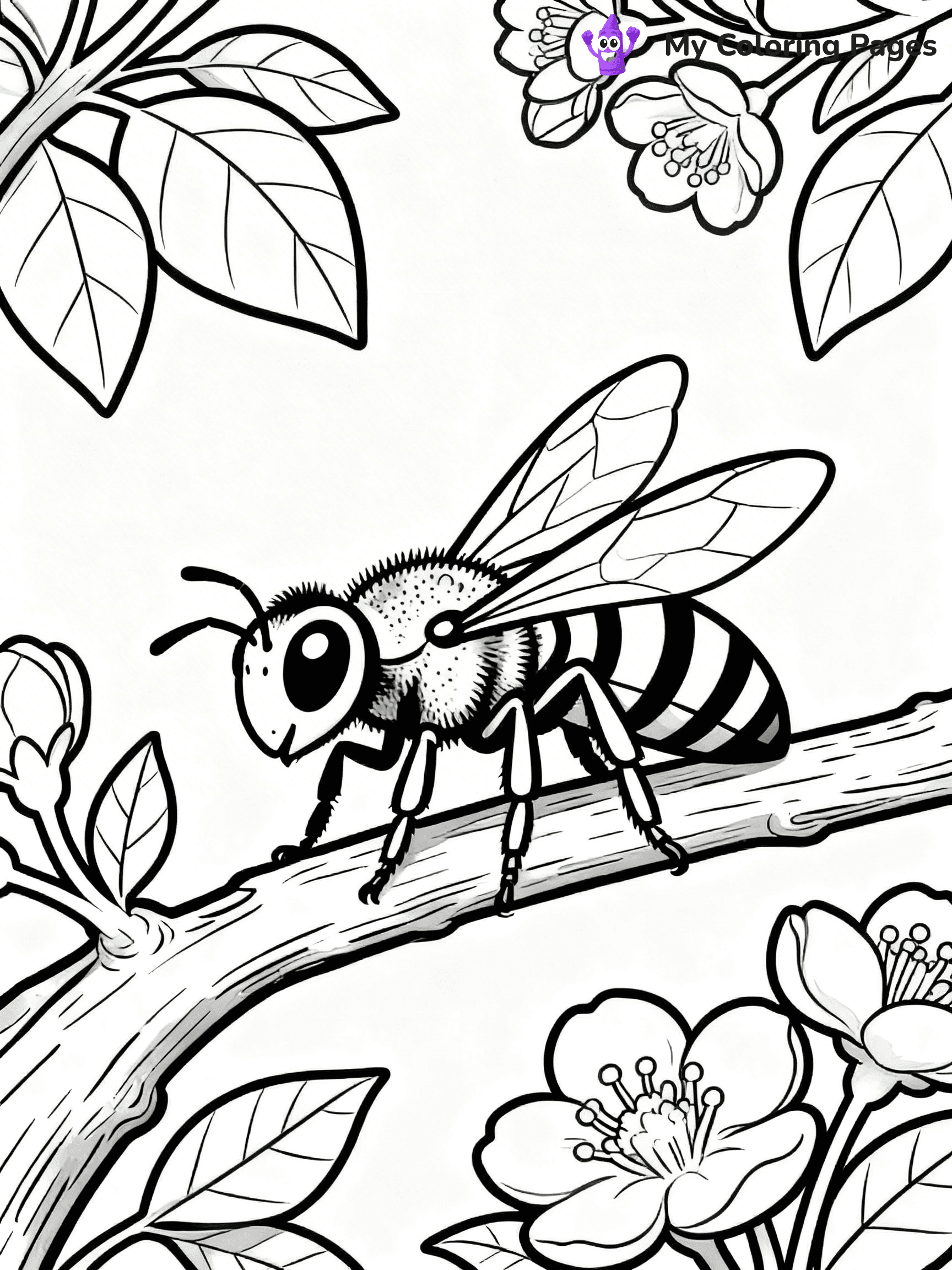 Wasp Coloring Pages - 2