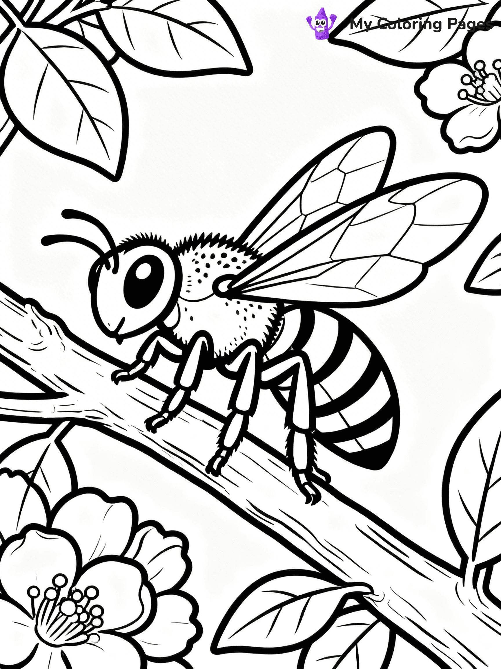 Wasp Coloring Pages - 1