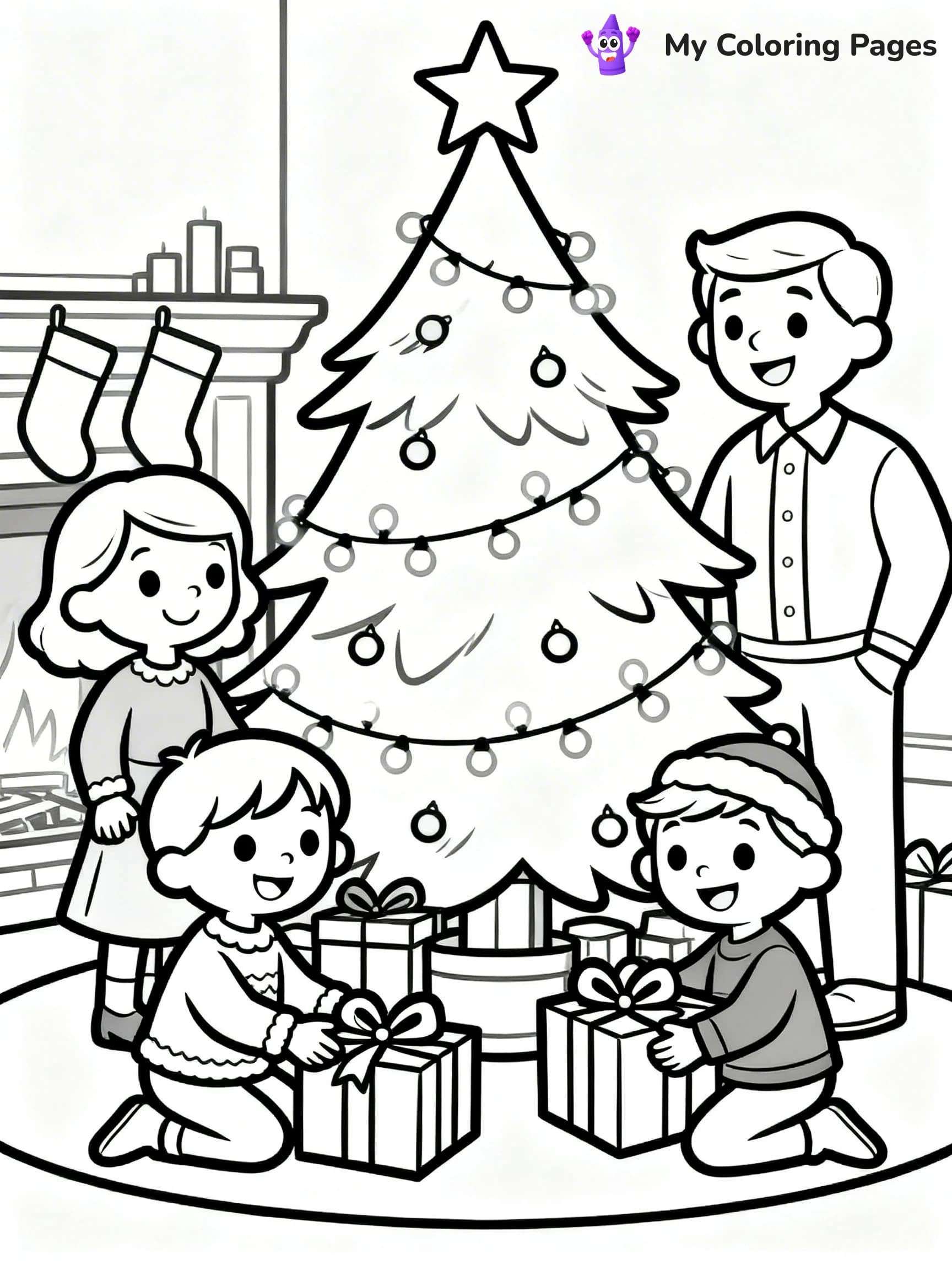 Vintage Christmas Coloring Pages - 24