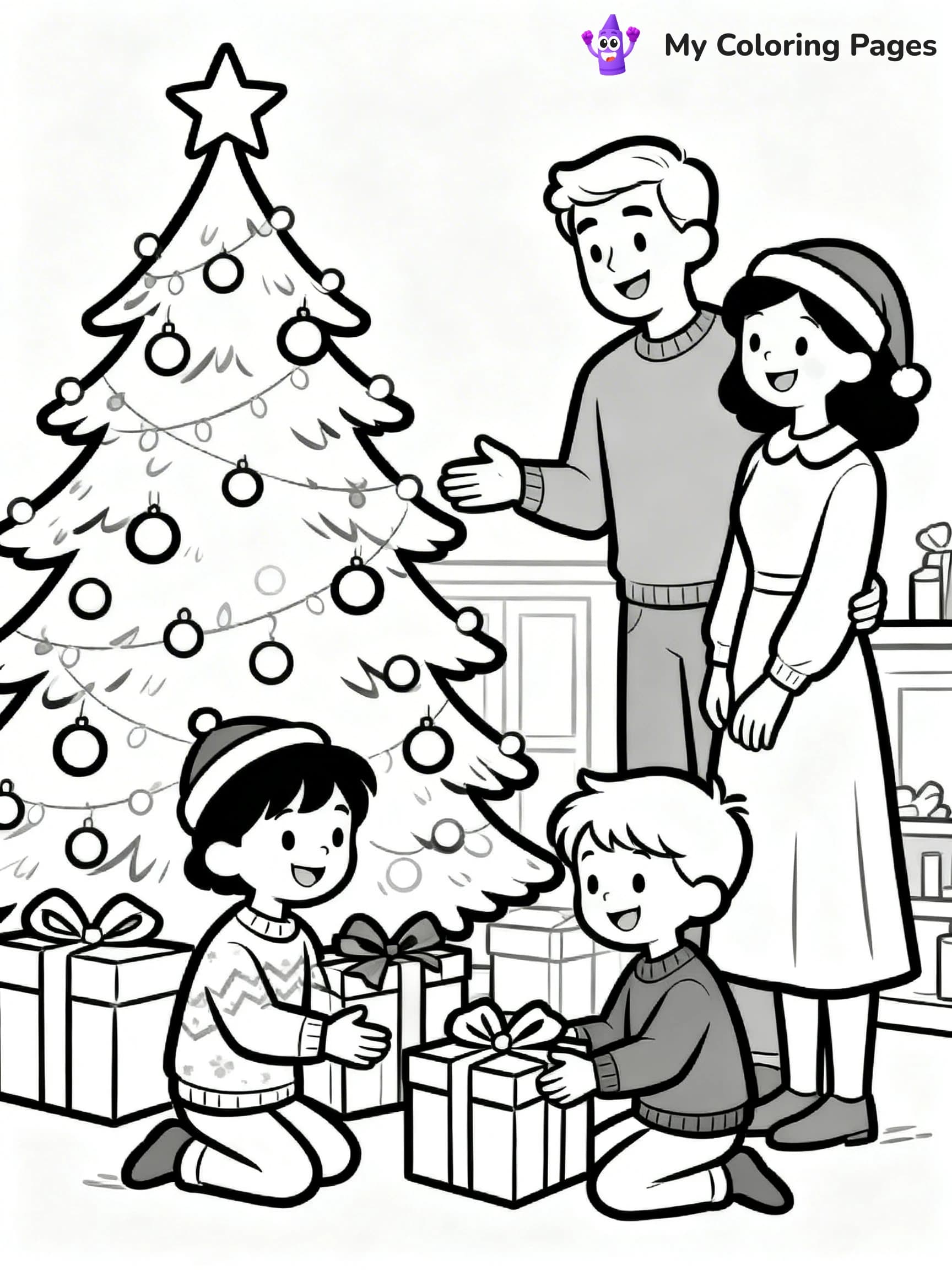 Vintage Christmas Coloring Pages - 21