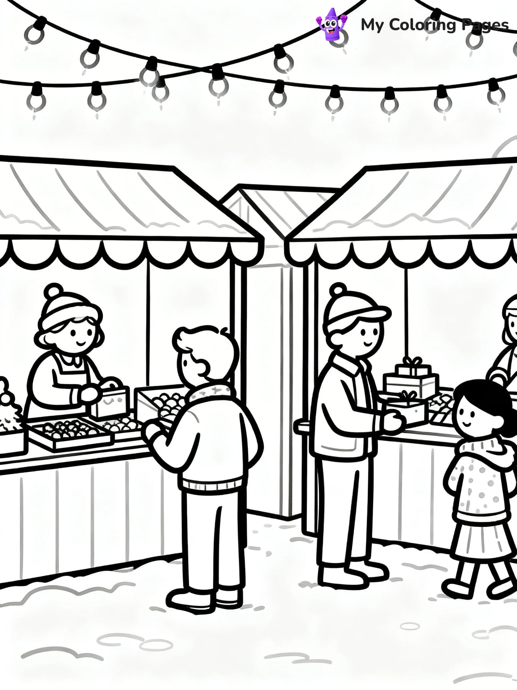 Vintage Christmas Coloring Pages - 6