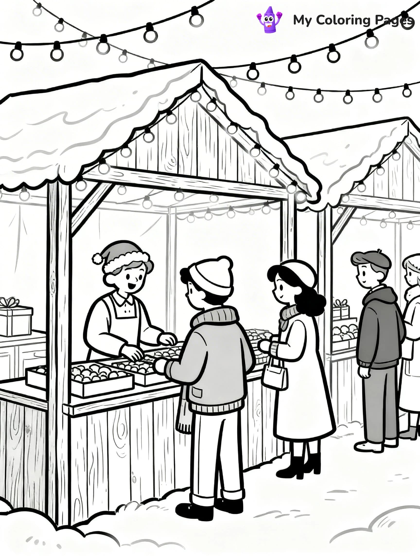Vintage Christmas Coloring Pages - 2