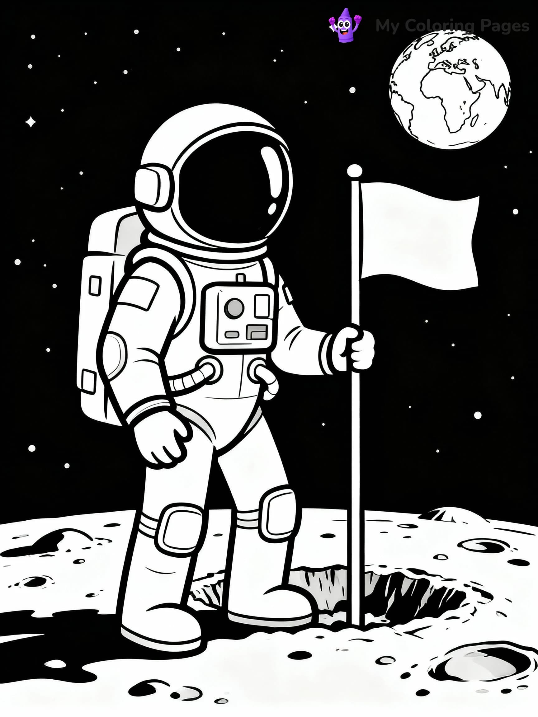Astronaut Coloring Pages - 12