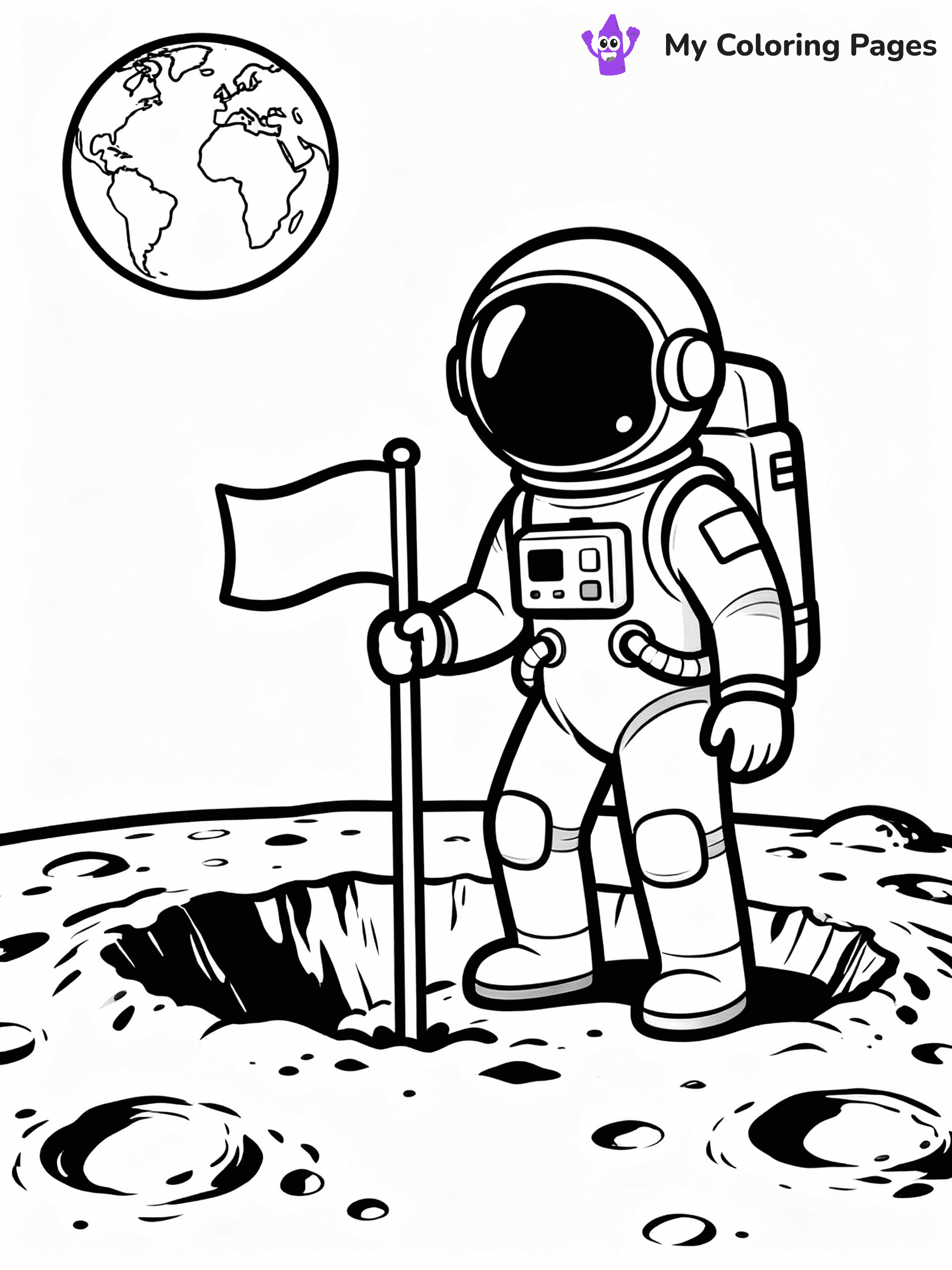 Astronaut Coloring Pages - 9