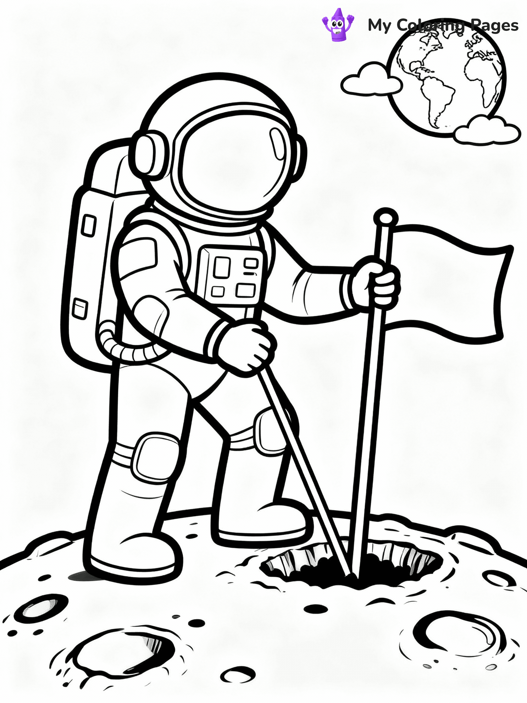 Astronaut Coloring Pages - 8
