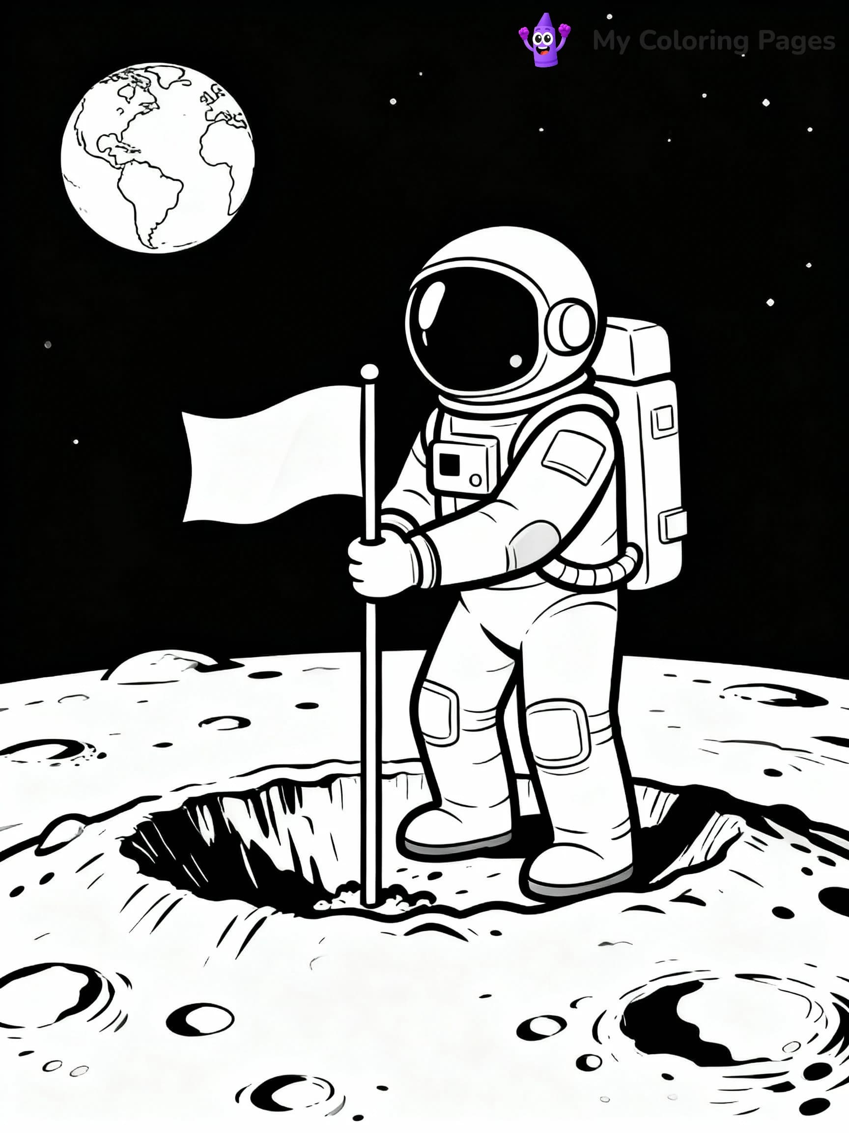 Astronaut Coloring Pages - 7