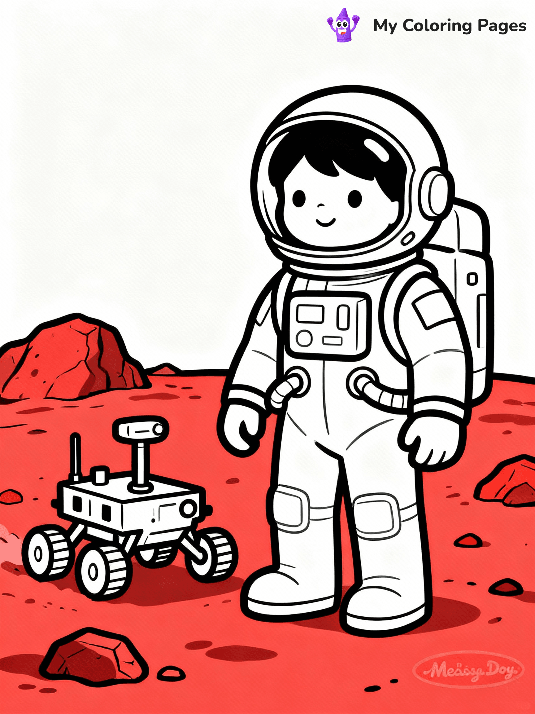 Astronaut Coloring Pages - 6