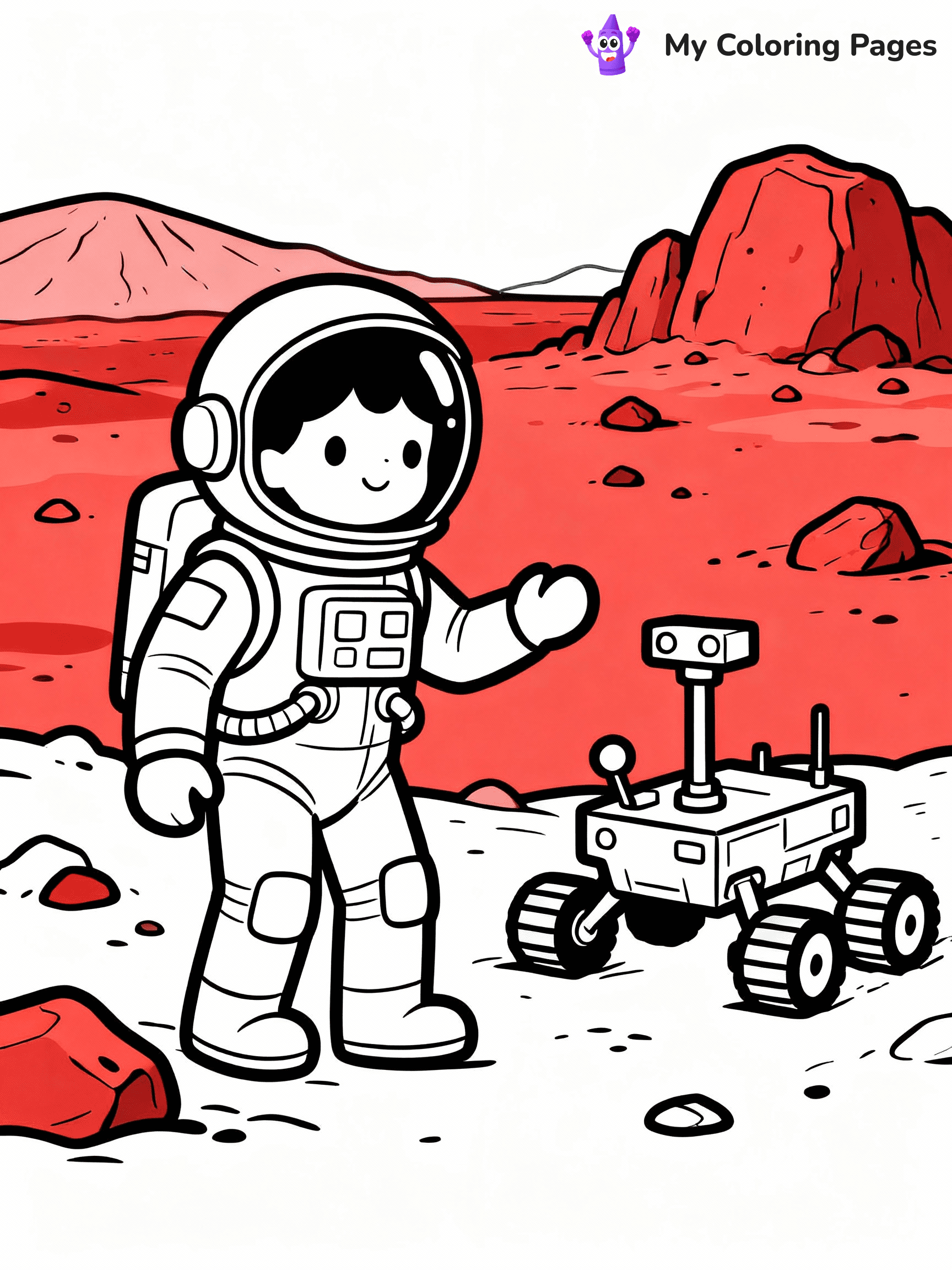 Astronaut Coloring Pages - 3