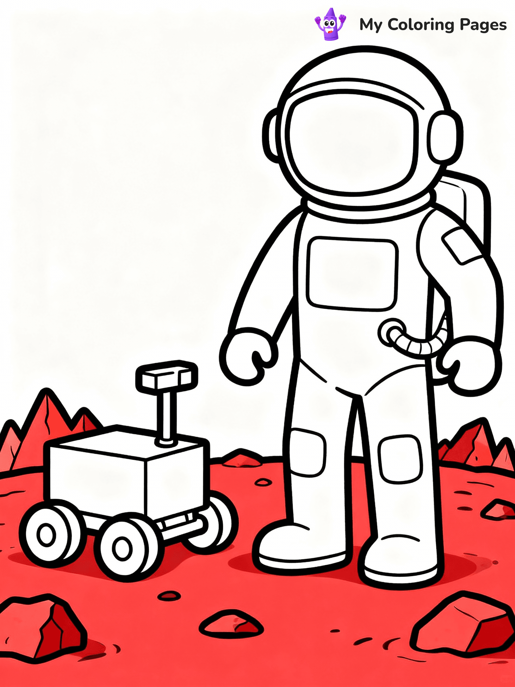 Astronaut Coloring Pages - 1