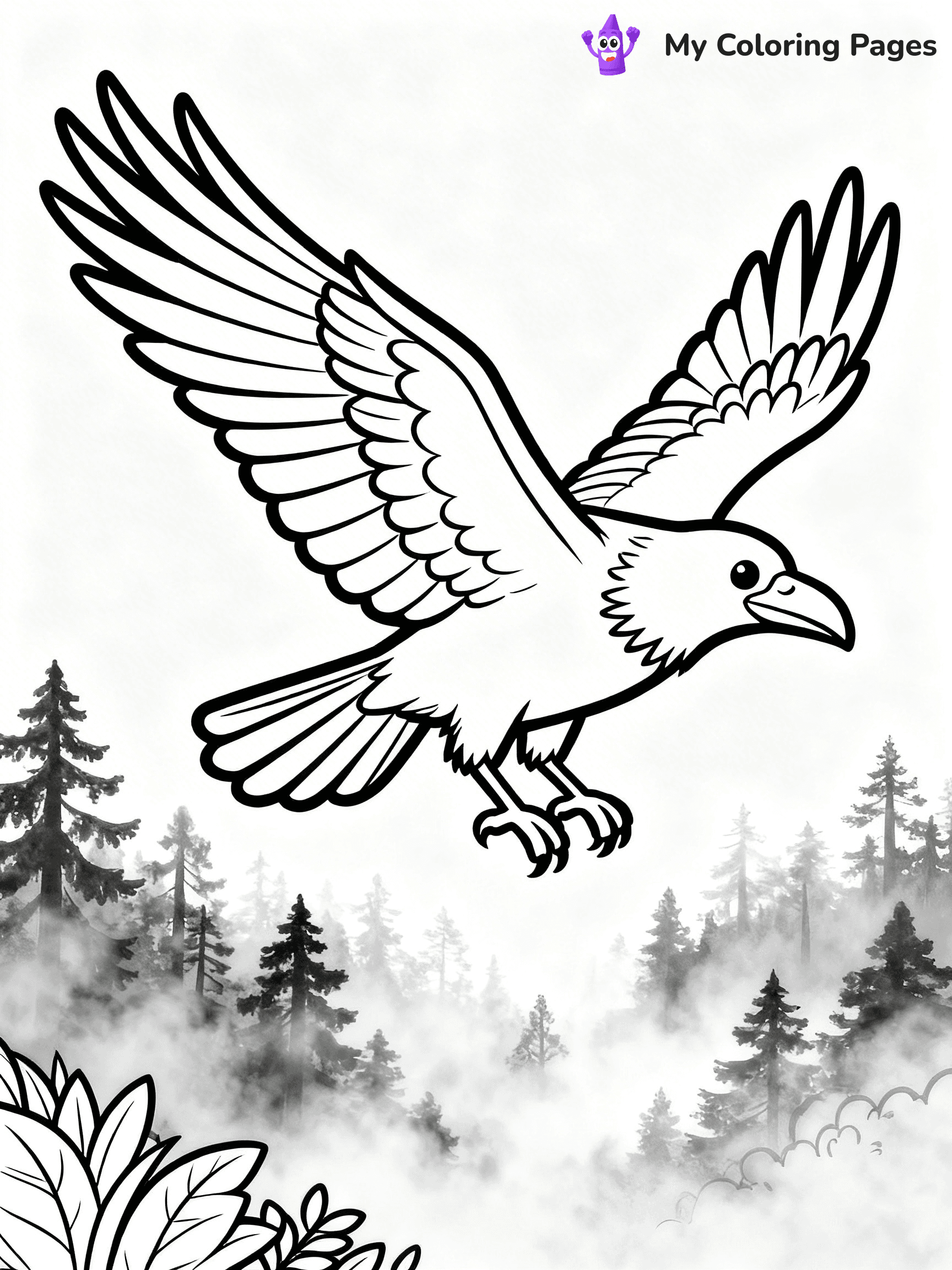 Raven Coloring Pages - 43