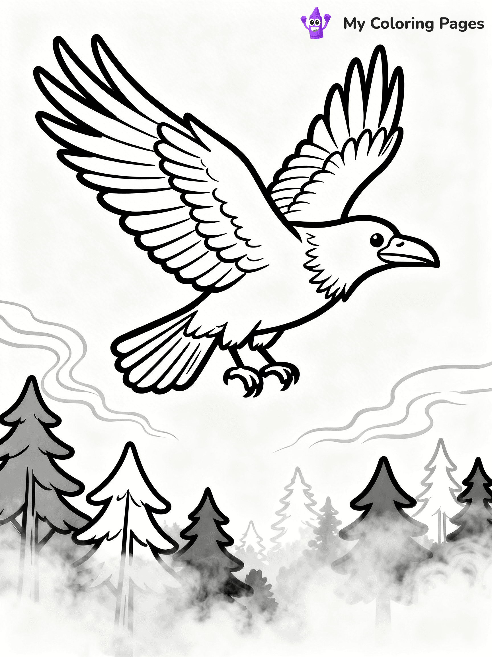Raven Coloring Pages - 42