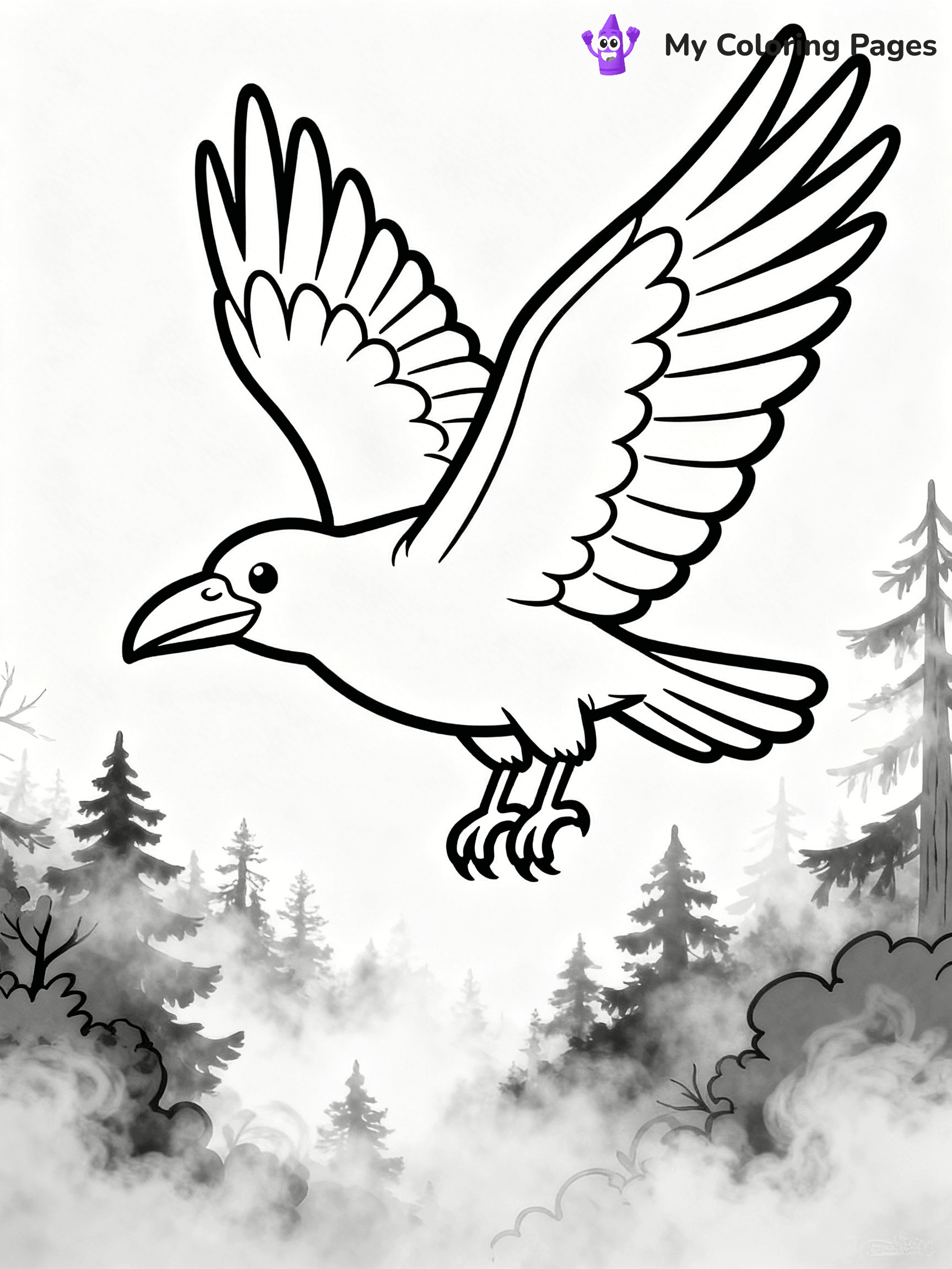 Raven Coloring Pages - 41