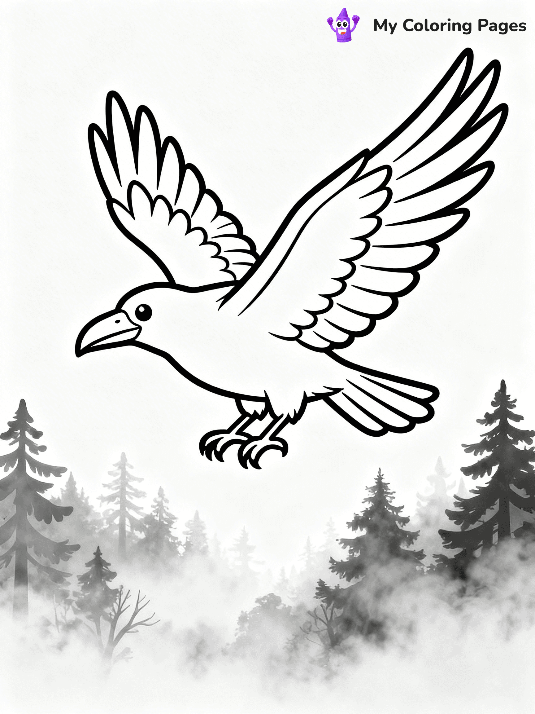 Raven Coloring Pages - 38