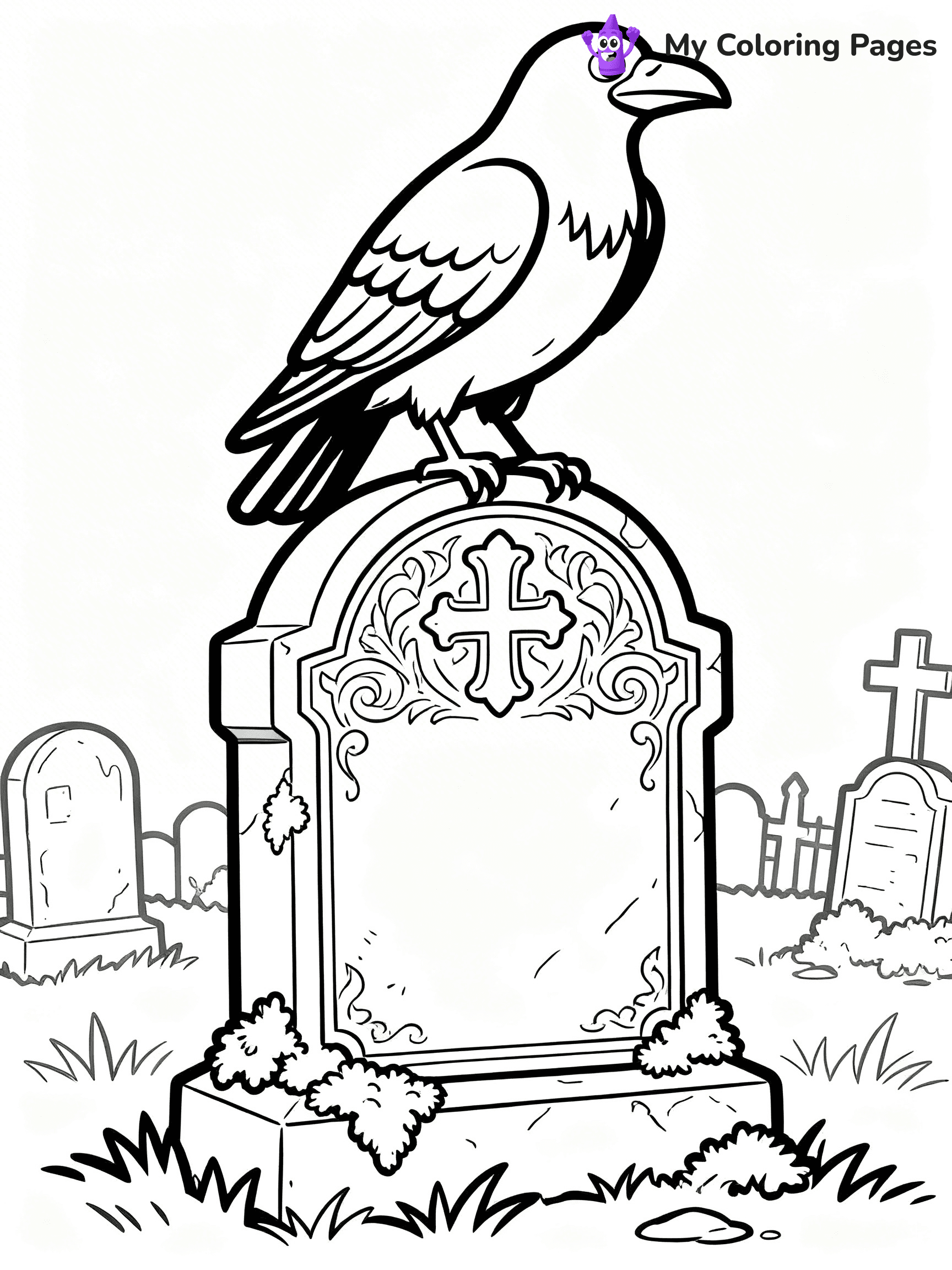 Raven Coloring Pages - 34
