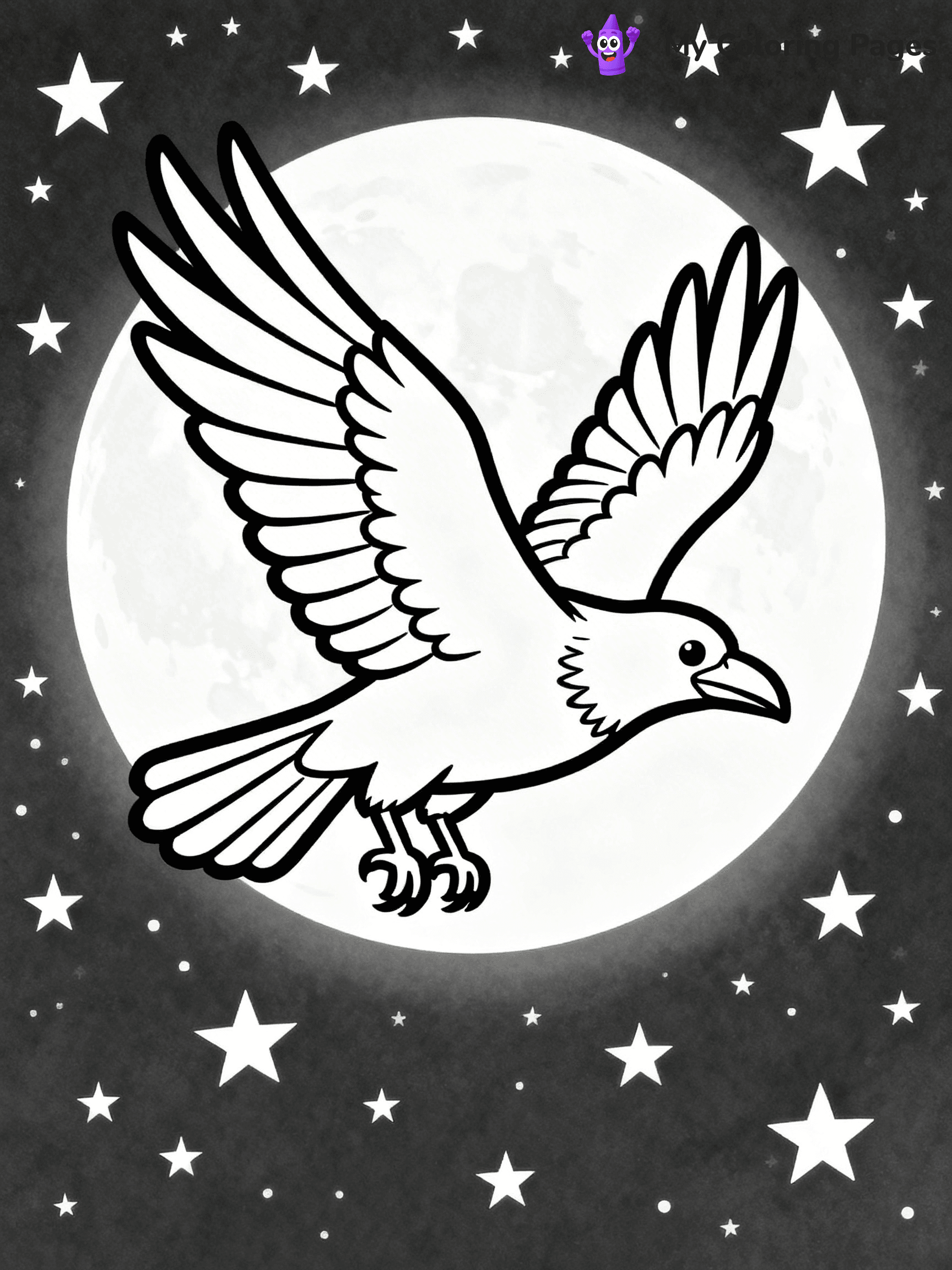 Raven Coloring Pages - 30