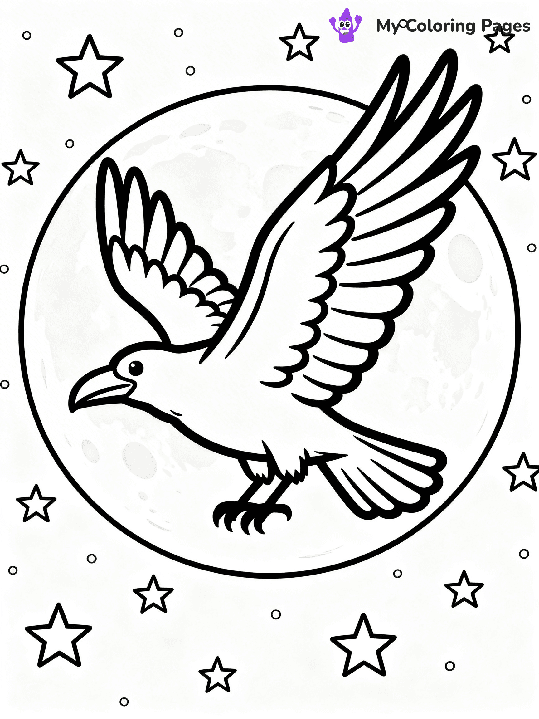 Raven Coloring Pages - 29