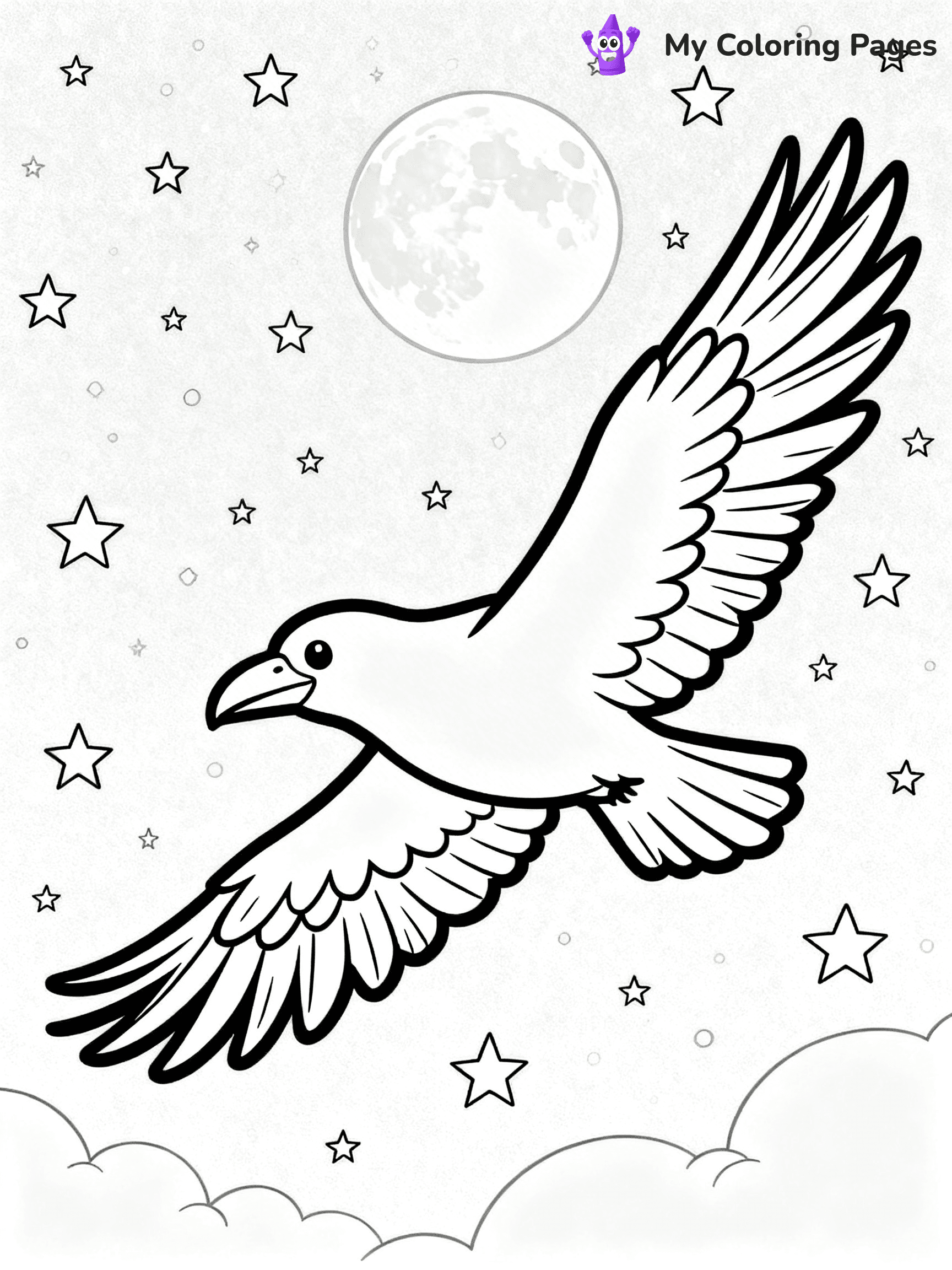 Raven Coloring Pages - 28