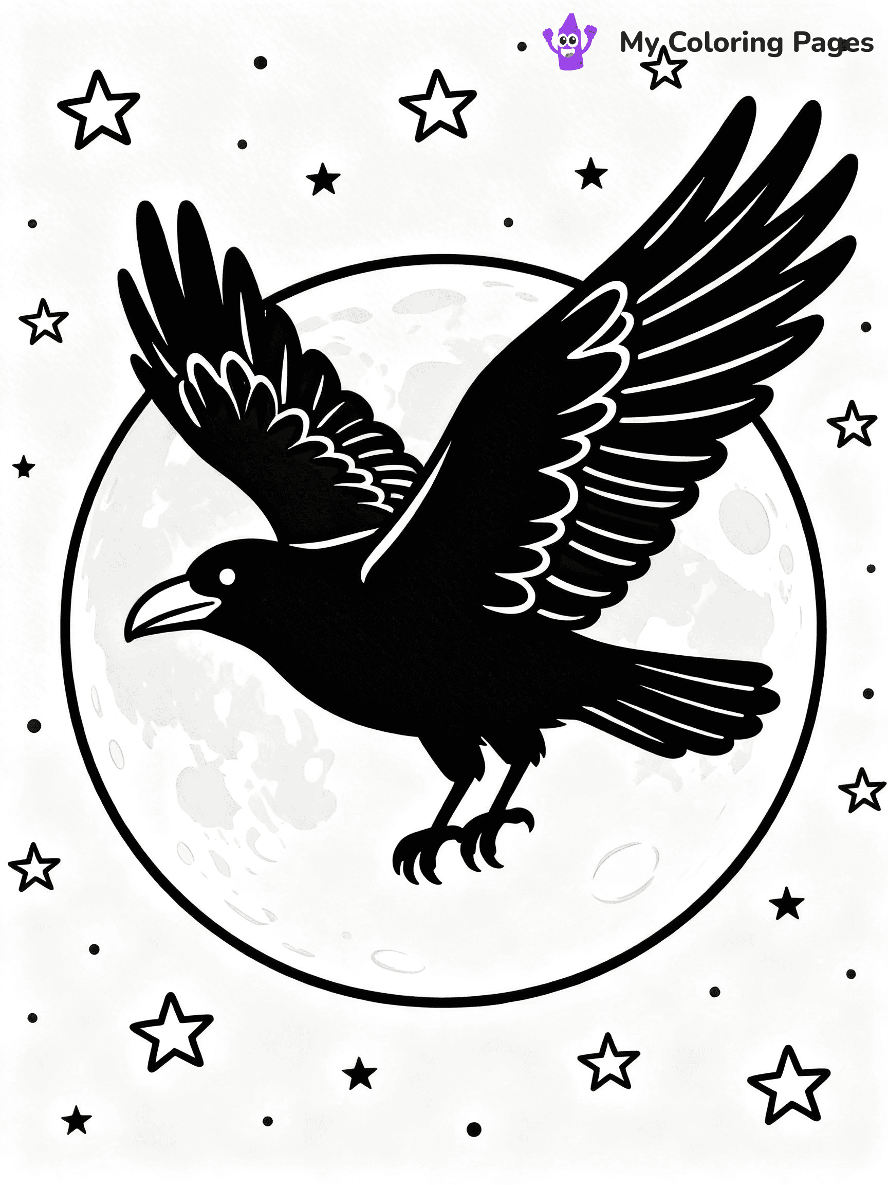 Raven Coloring Pages - 27