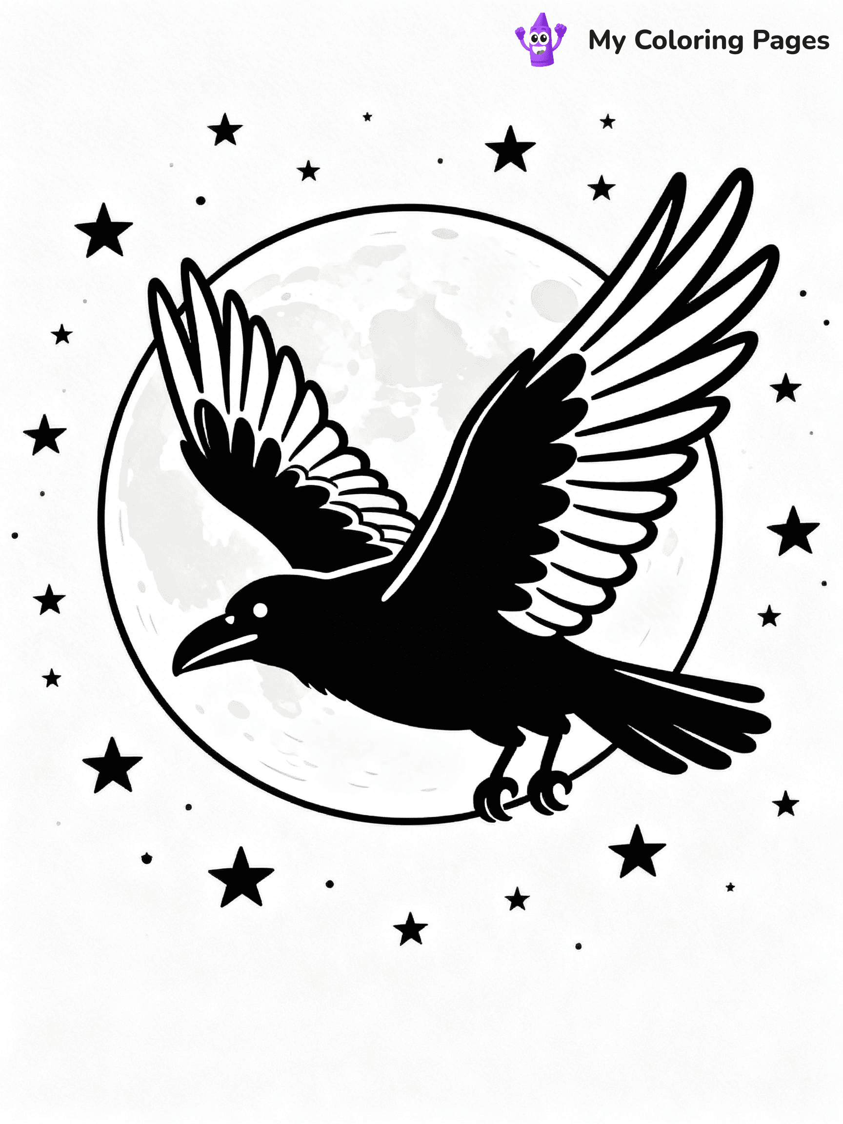 Raven Coloring Pages - 26
