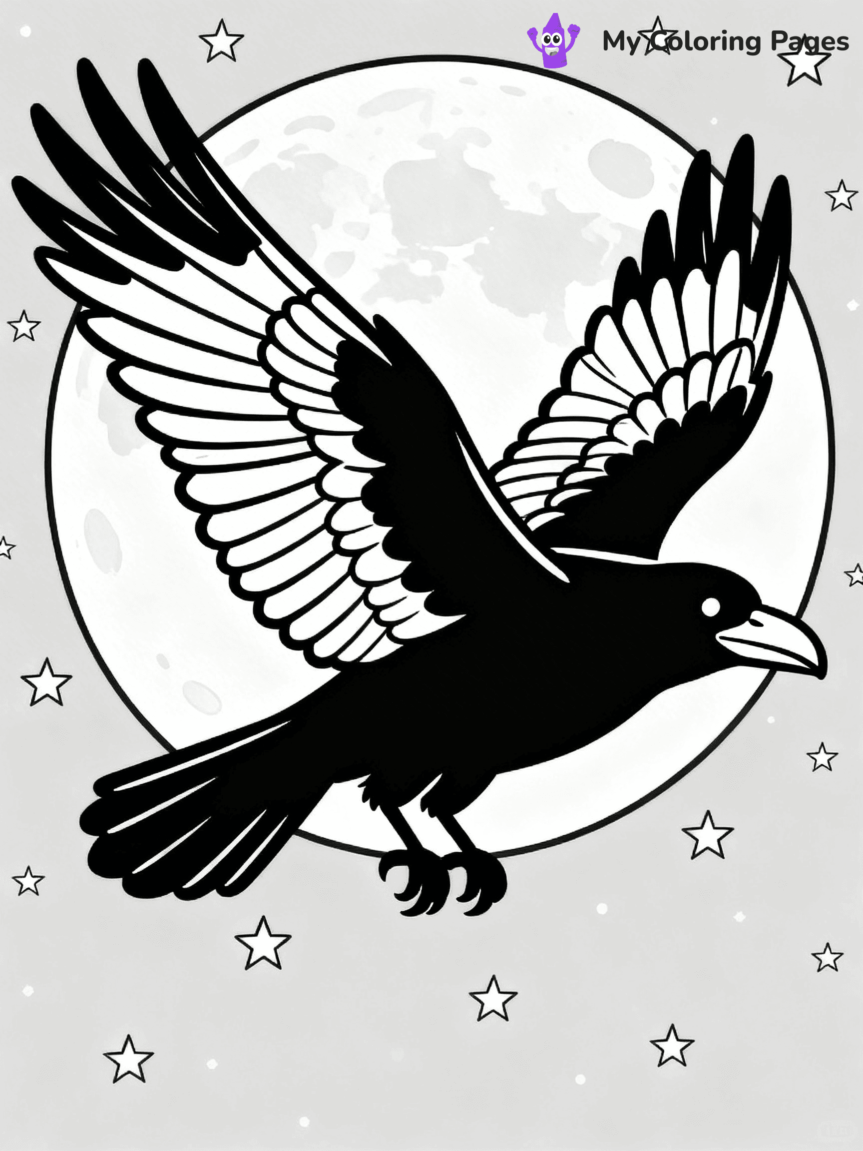 Raven Coloring Pages - 25