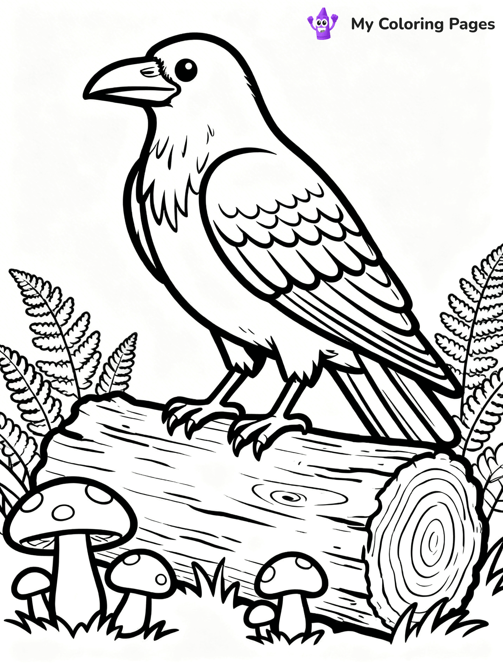 Raven Coloring Pages - 24