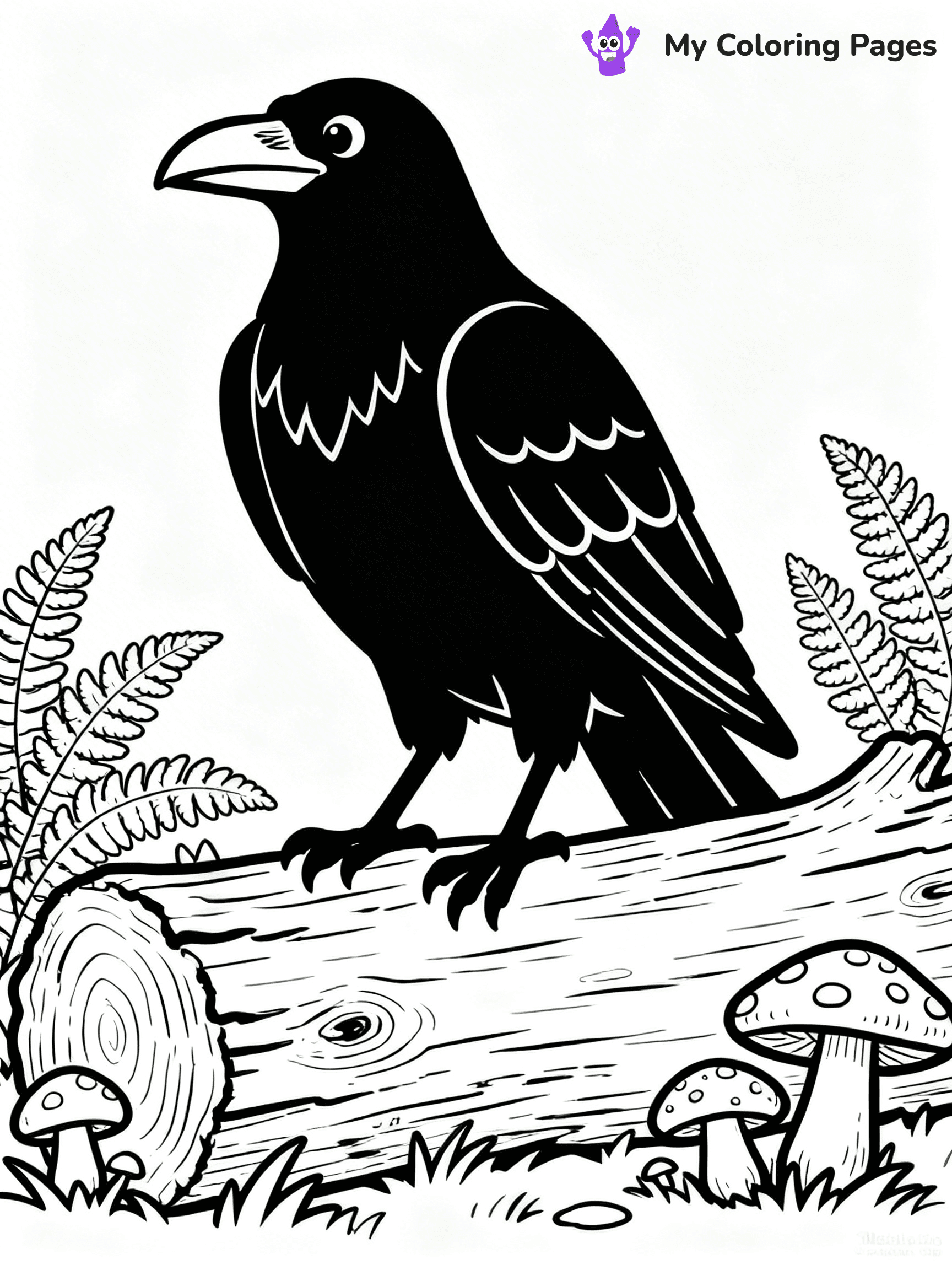 Raven Coloring Pages - 23