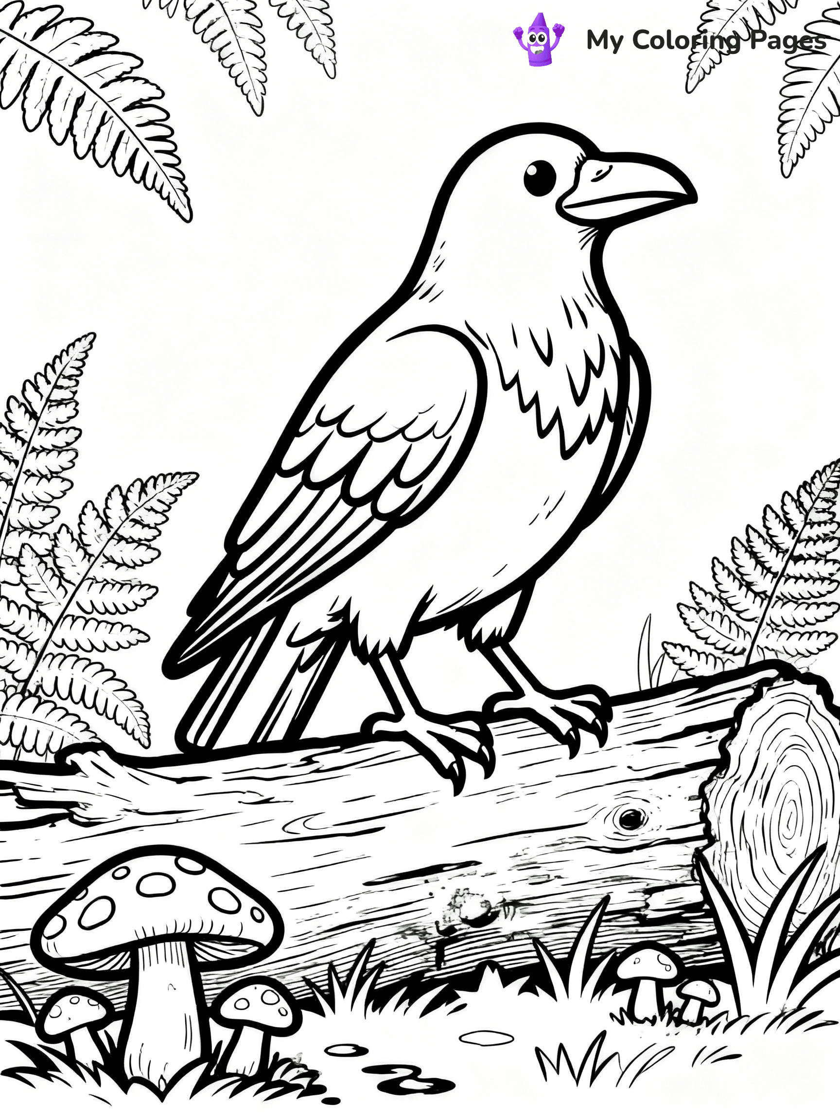 Raven Coloring Pages - 20