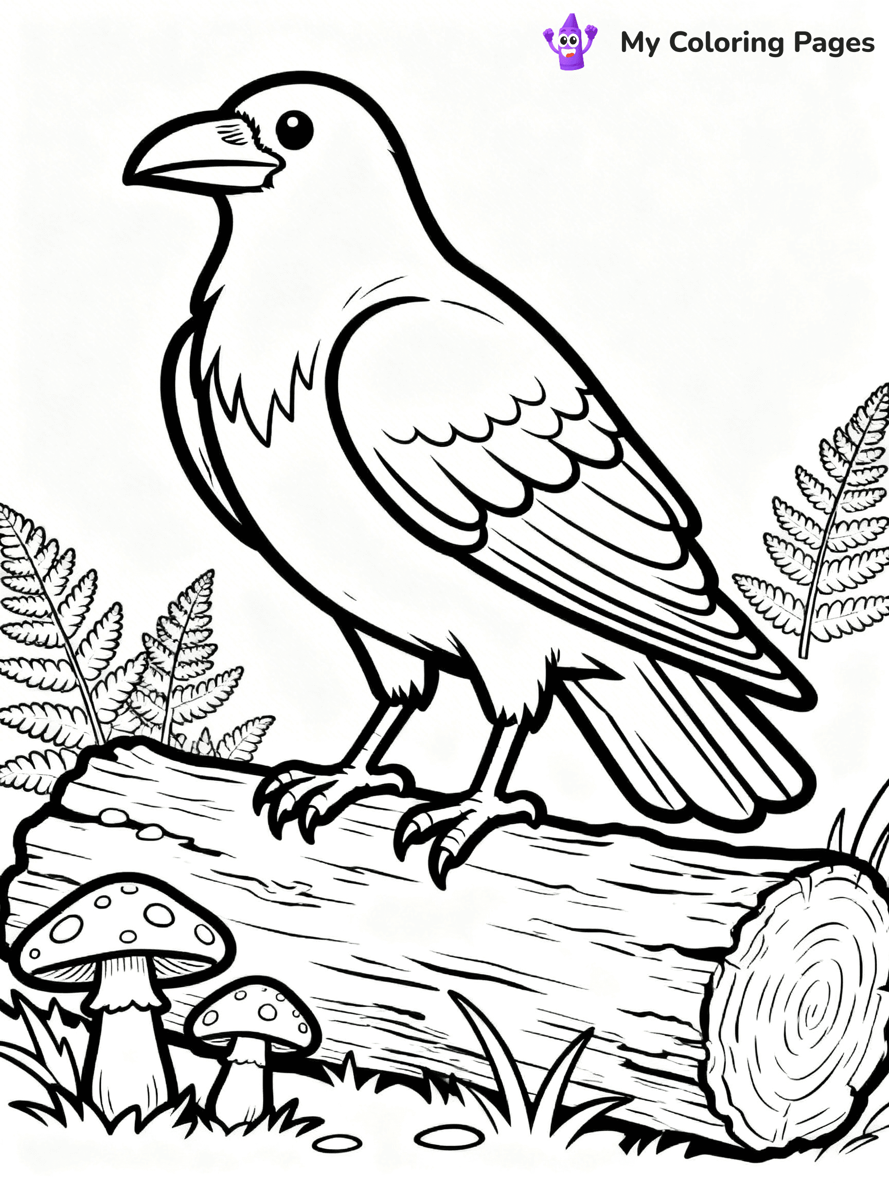 Raven Coloring Pages - 19