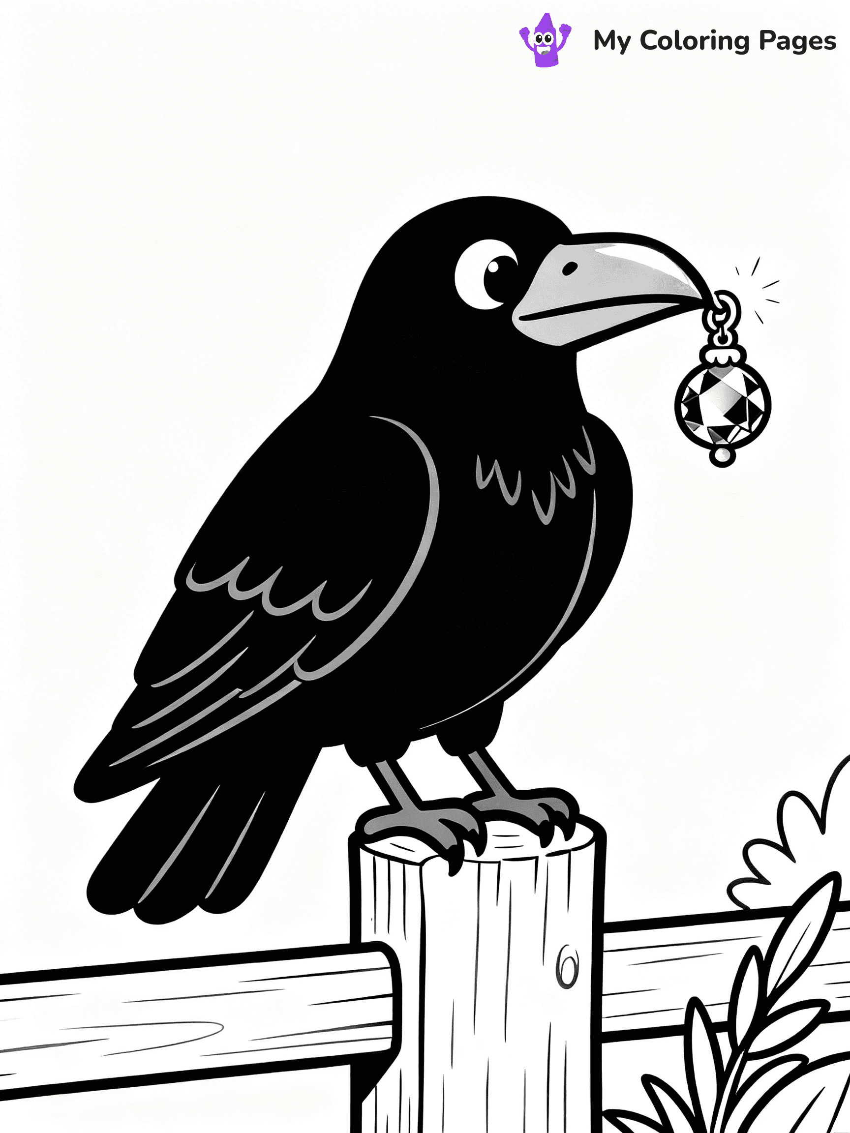 Raven Coloring Pages - 18